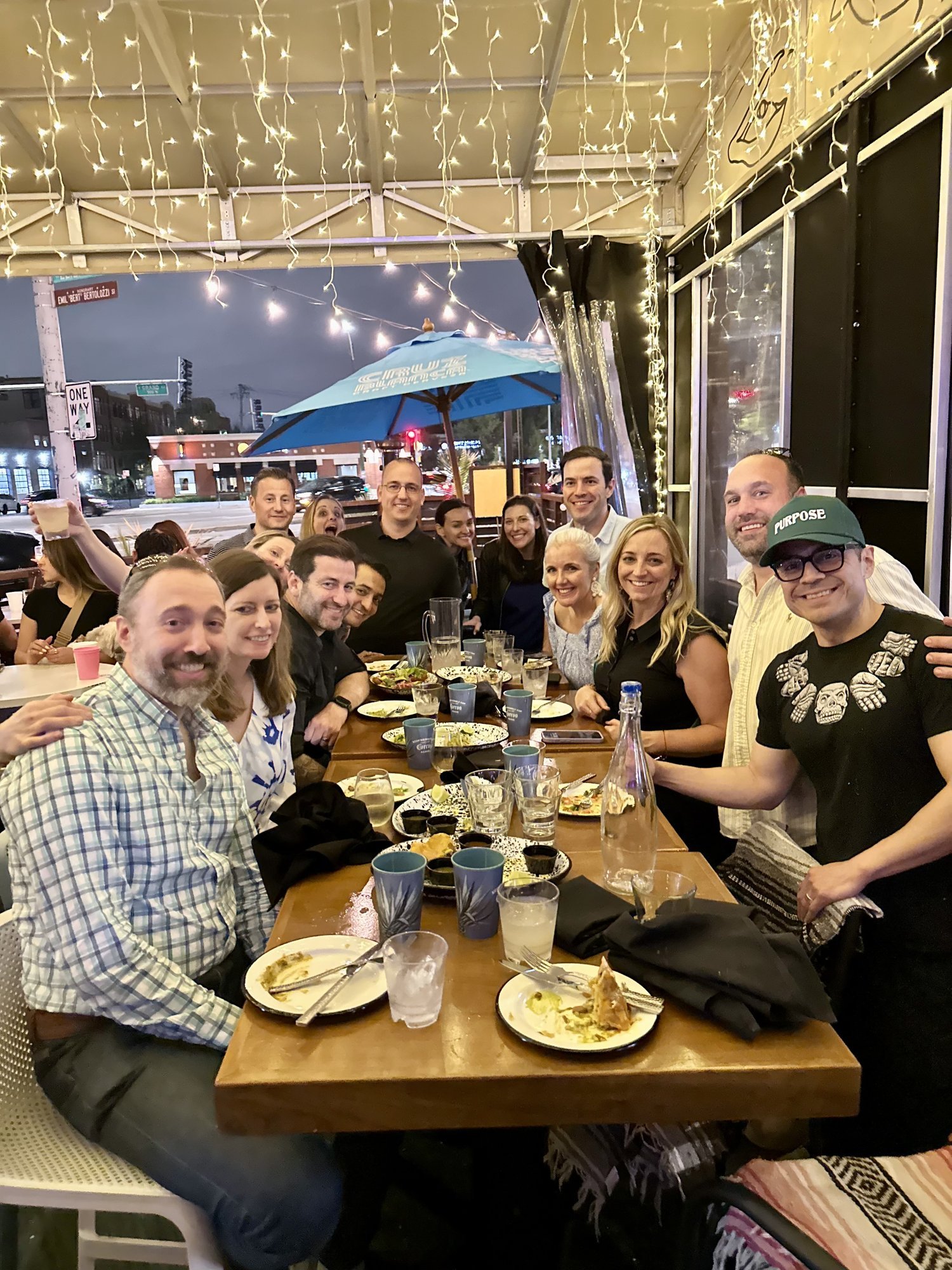 Group dinner on the Diego patio