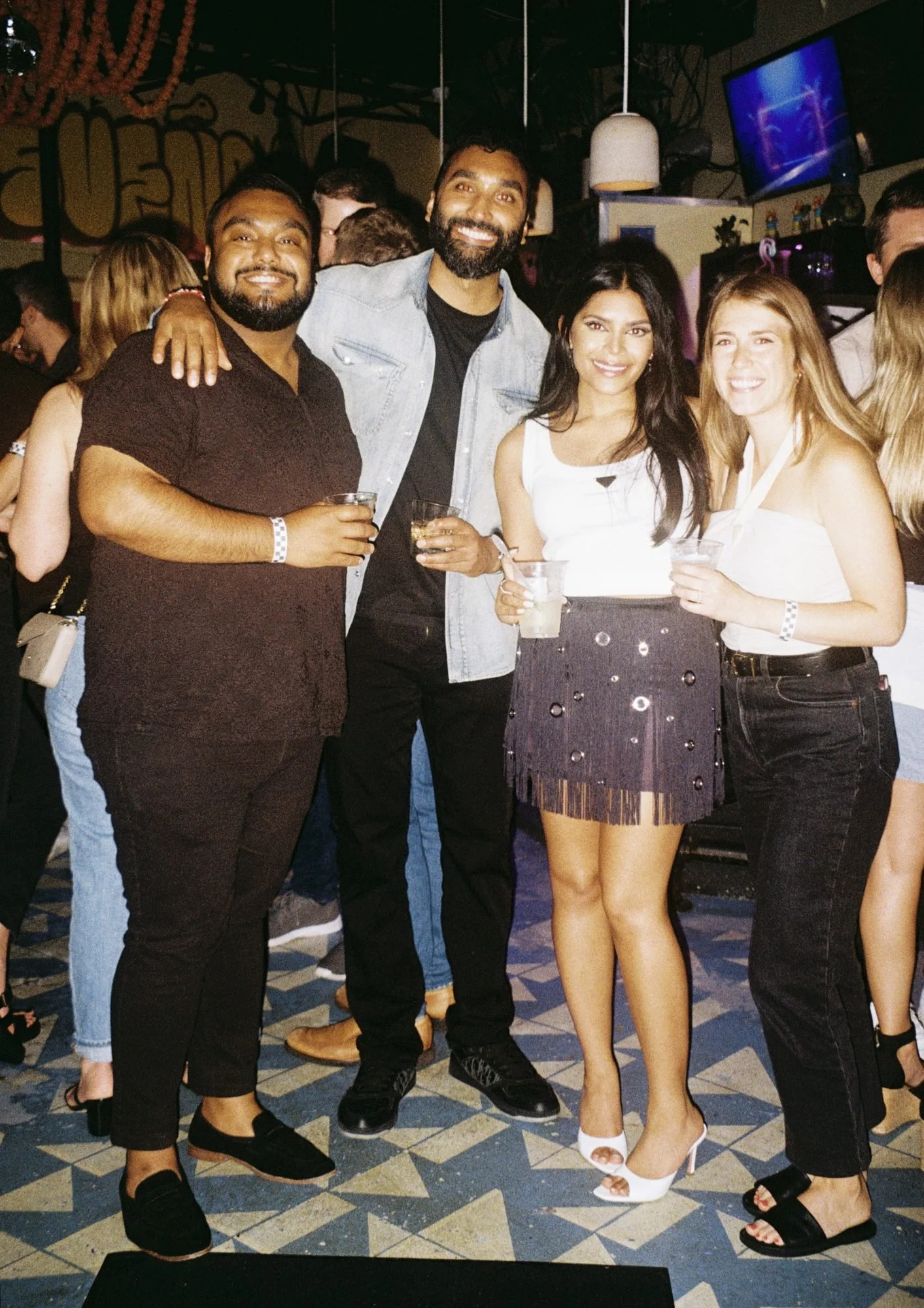 A group of friends at the Diego bar