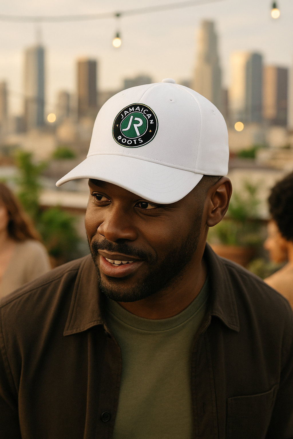 Roots White Structured Twill Cap