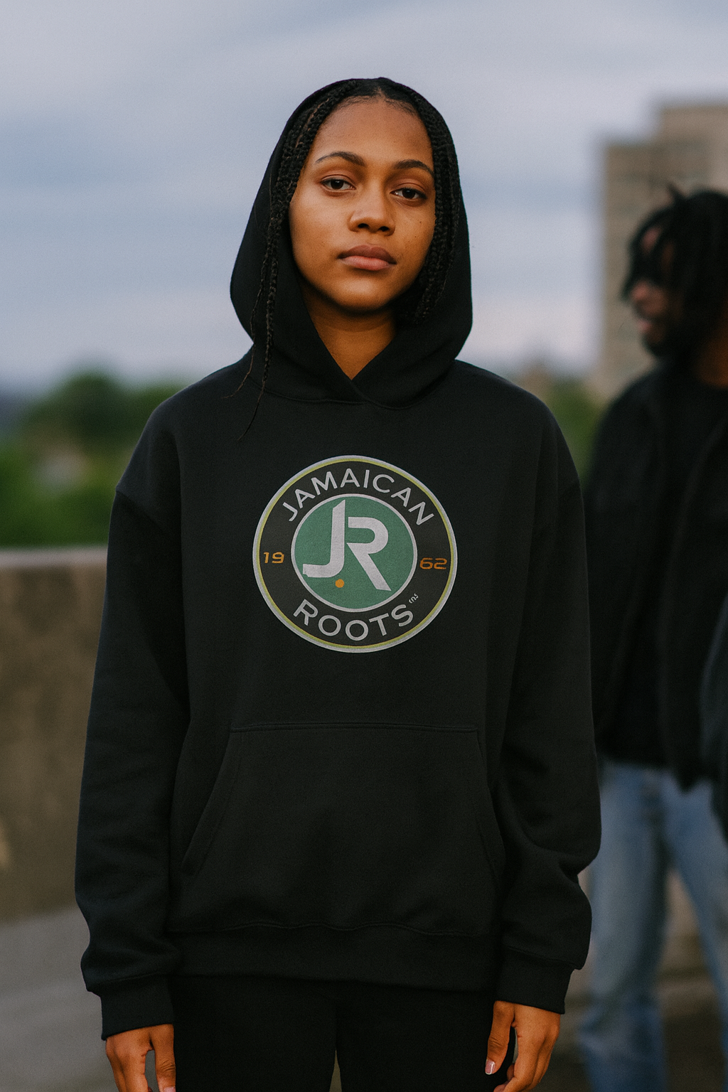Roots Black Oversized Hoodie