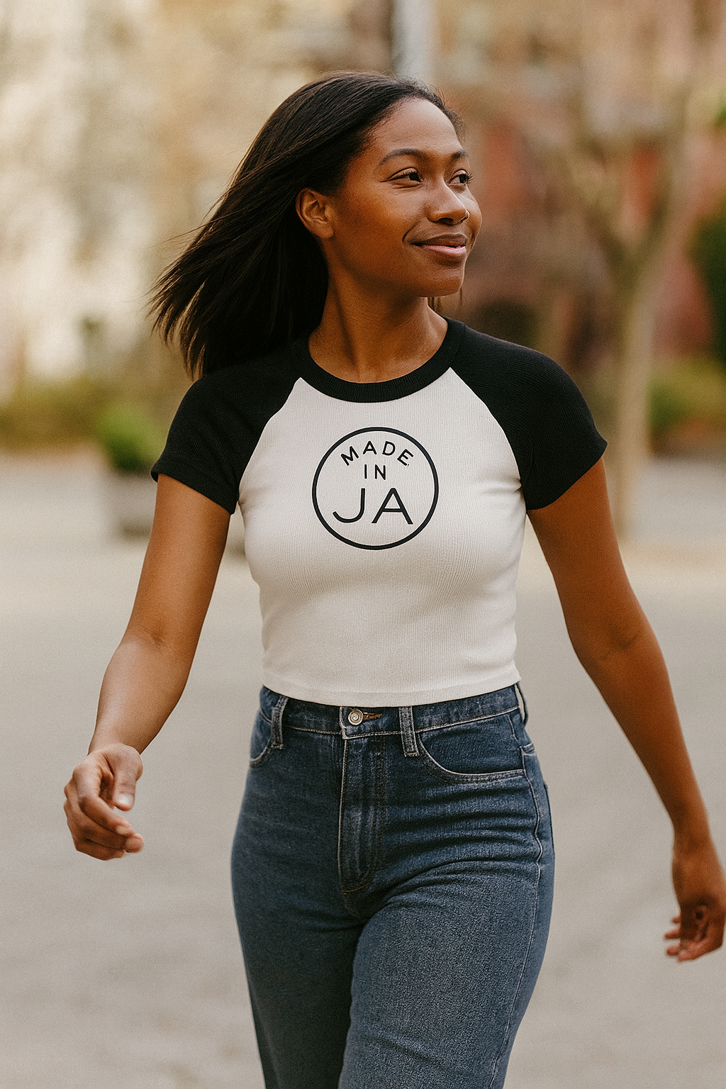 Made in JA Women's Ribbed Tee