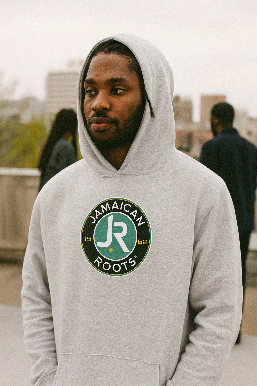 Roots Gray Oversized Hoodie