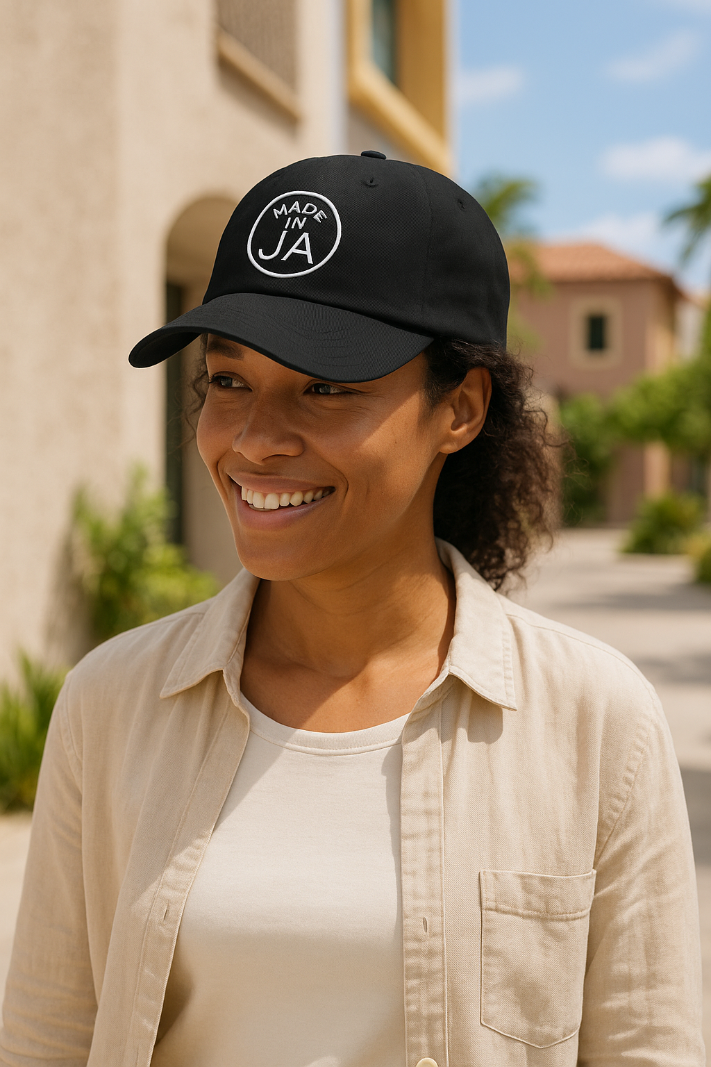 Made in JA Black Dad Hat