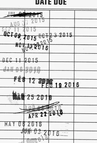 A calendar or schedule with various dates marked and crossed out, including August 2015, October 2015, December 2015, February 2016, April 22, 2018, and other dates.