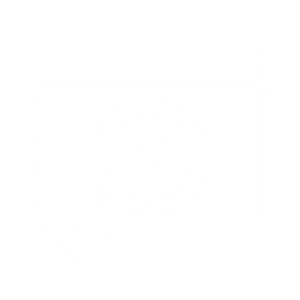 Icon of a web browser window with a magnifying glass and a crossed circle, representing search or removal.