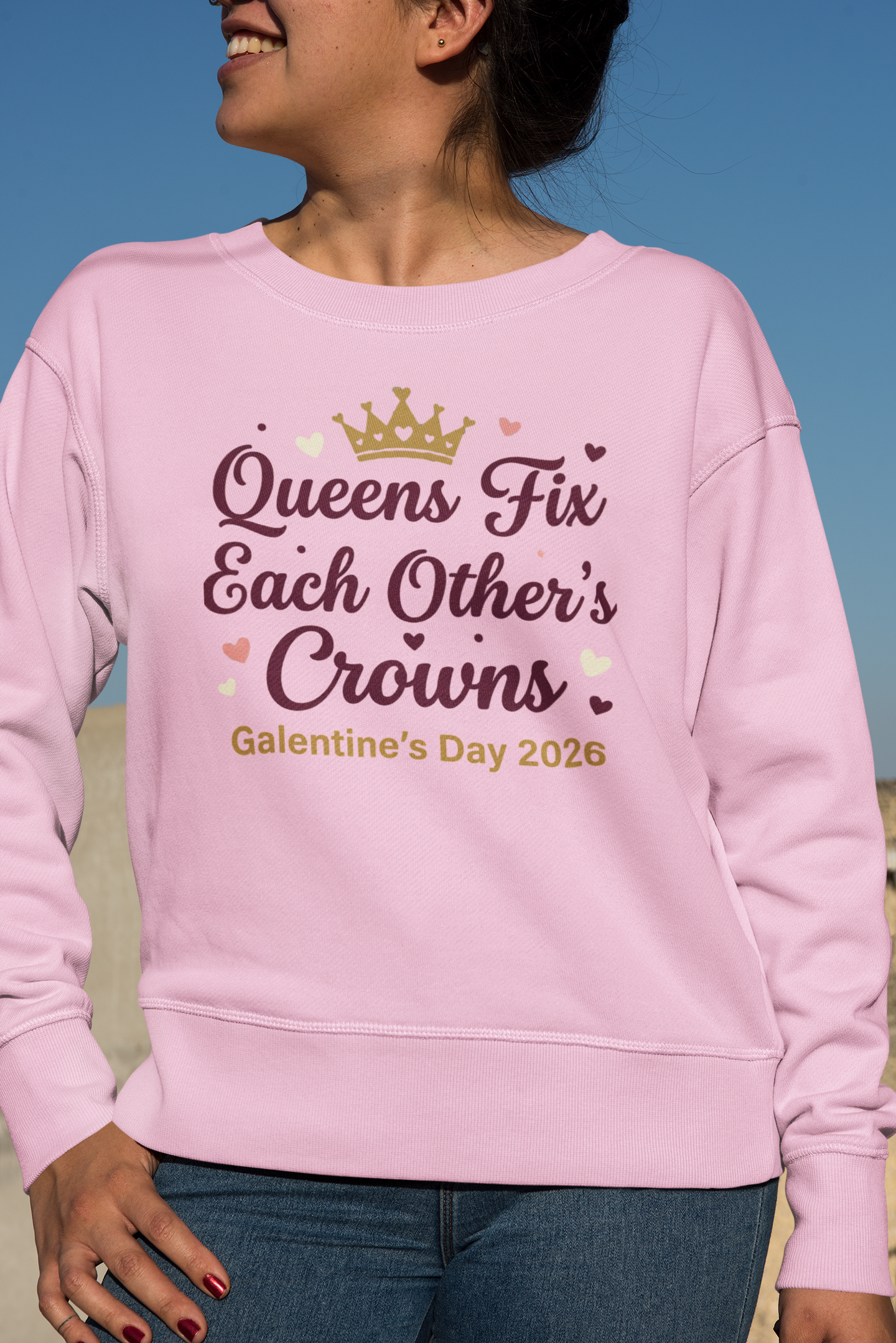 Galentine's Day | Feminist Crewneck| Queens Fix Crowns Sweatshirt