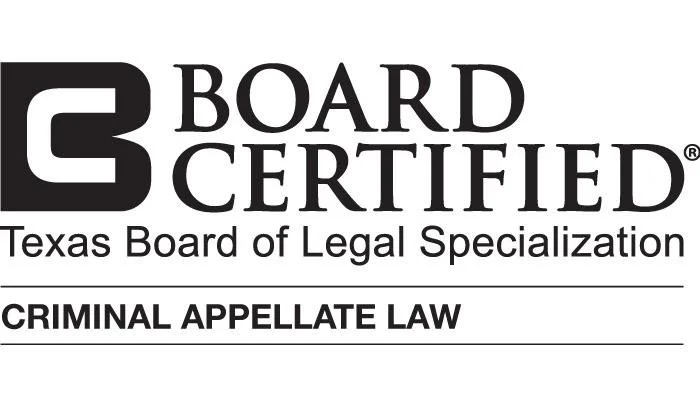 The official logo indicating that Holly Taylor is Board Certified in Criminal Appellate Law by the Texas Board of Legal Specialization.