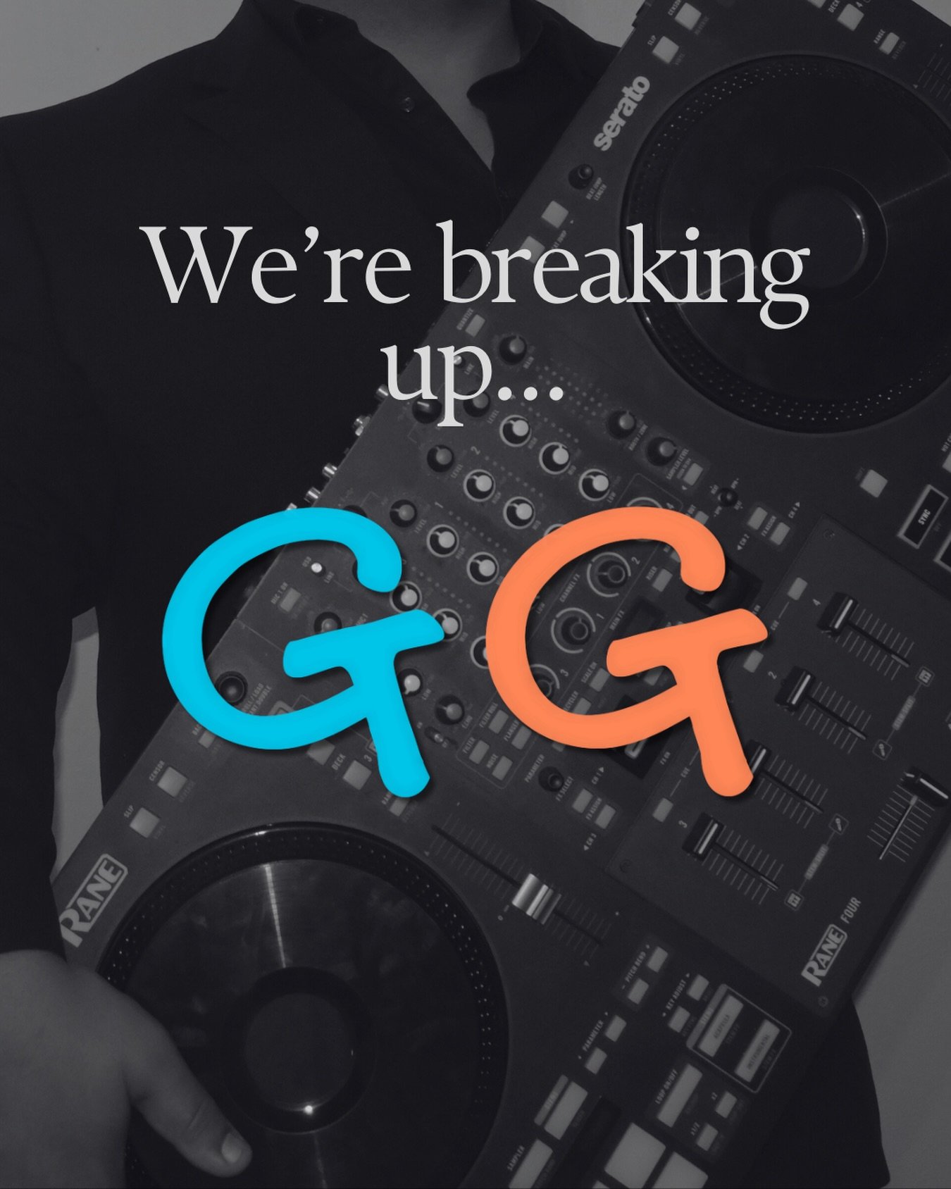 You heard it here first... we're breaking up.

Well our social media is🤨

If you're interested in wedding &amp; club content you're right where you need to be! But if you want to follow along with our weekly events (trivia, karaoke, singo, and more)