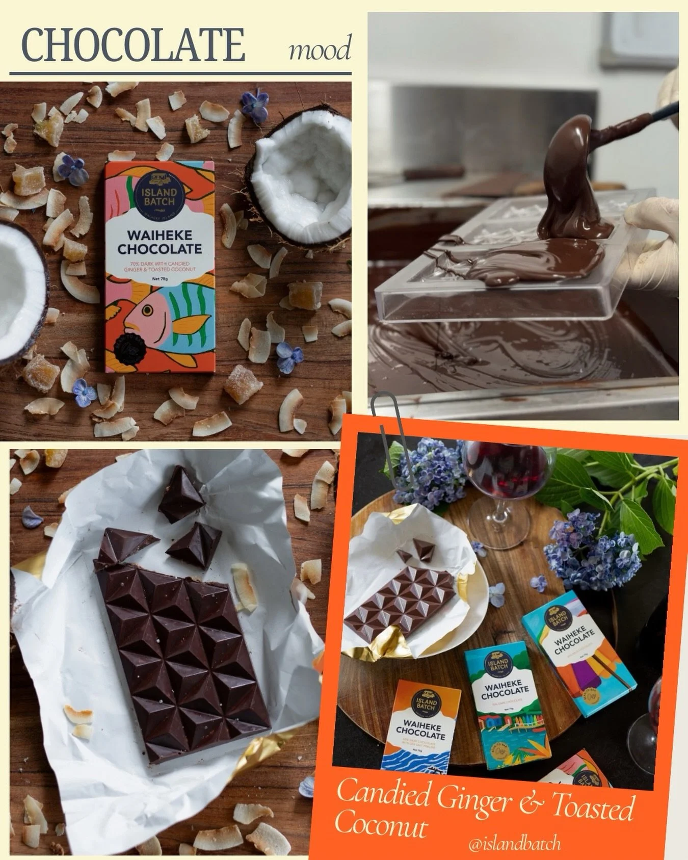 A flavour sensation 😍 

Bean to bar ✅
Ethically sourced cacao ✅
No additives/emulsifiers ✅
Hand crafted ✅
Small batch ✅ 
Vegan ✅ 

What could possibly make this better? 🤔

#chocolatelovers #foodienz #craftchocolate #beantobar #waihekeisland