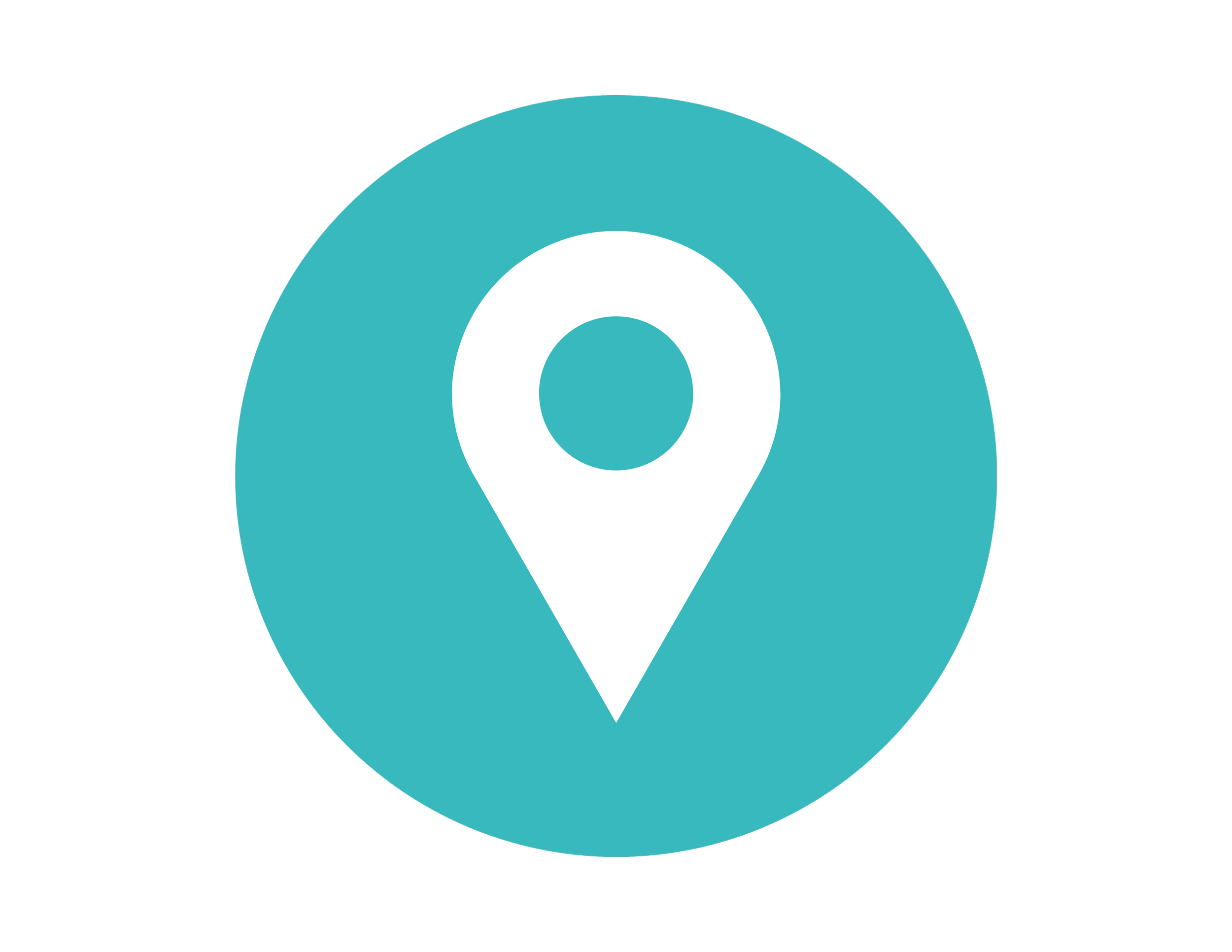 Simple glyph icon of a map location pin.