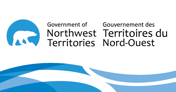 Logo of the Government of Northwest Territories, featuring a bear silhouette on a blue circle and text in English and French.