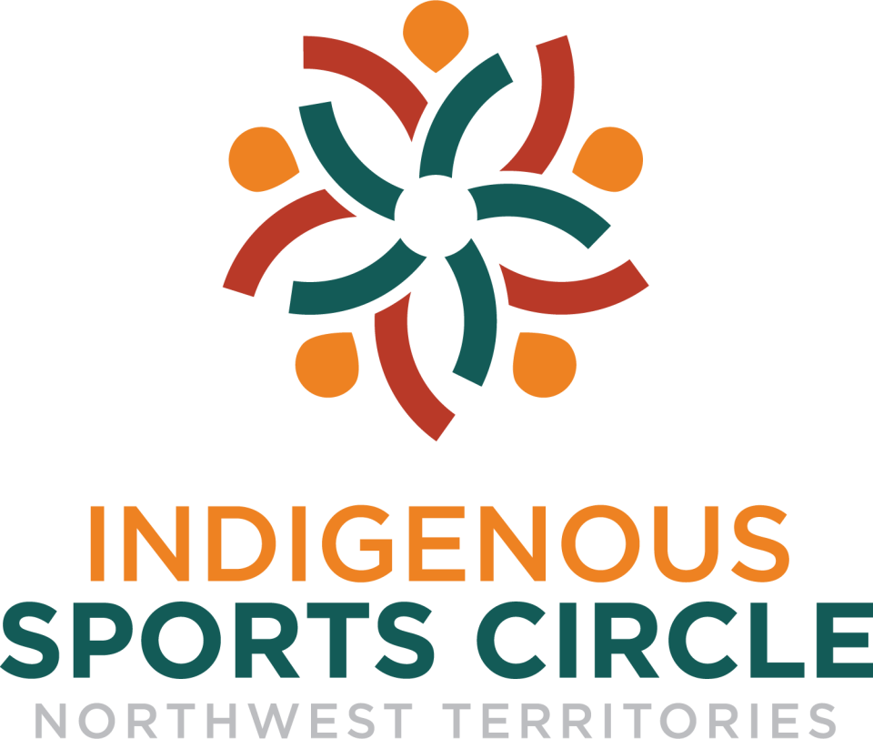 Logo of Indigenous Sports Circle with stylized circular emblem and text indicating Northwest Territories.