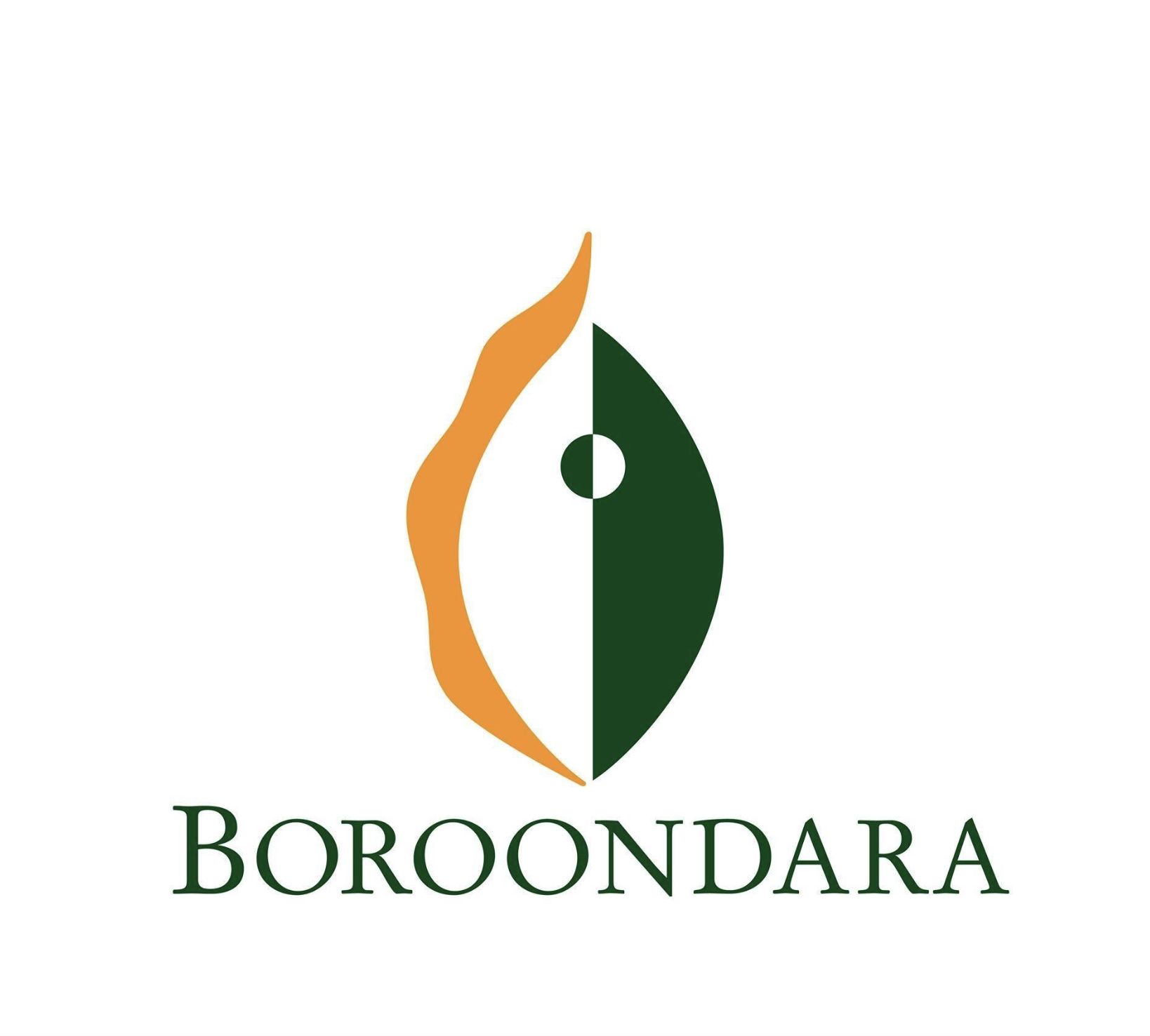 A stylized leaf logo with orange and dark green colors, accompanied by the word Borondara beneath it.