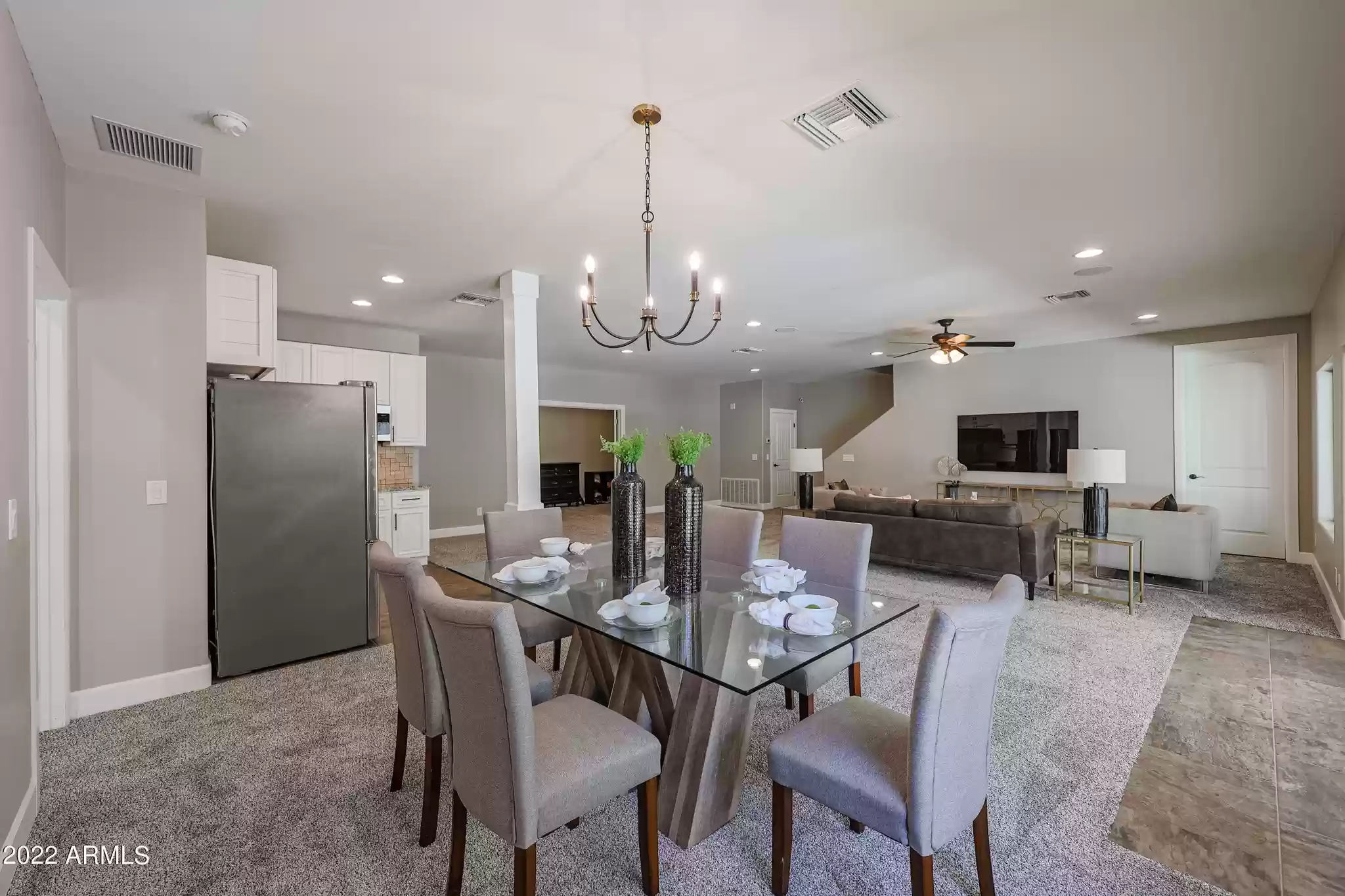 Basement Grand Room and Kitchen