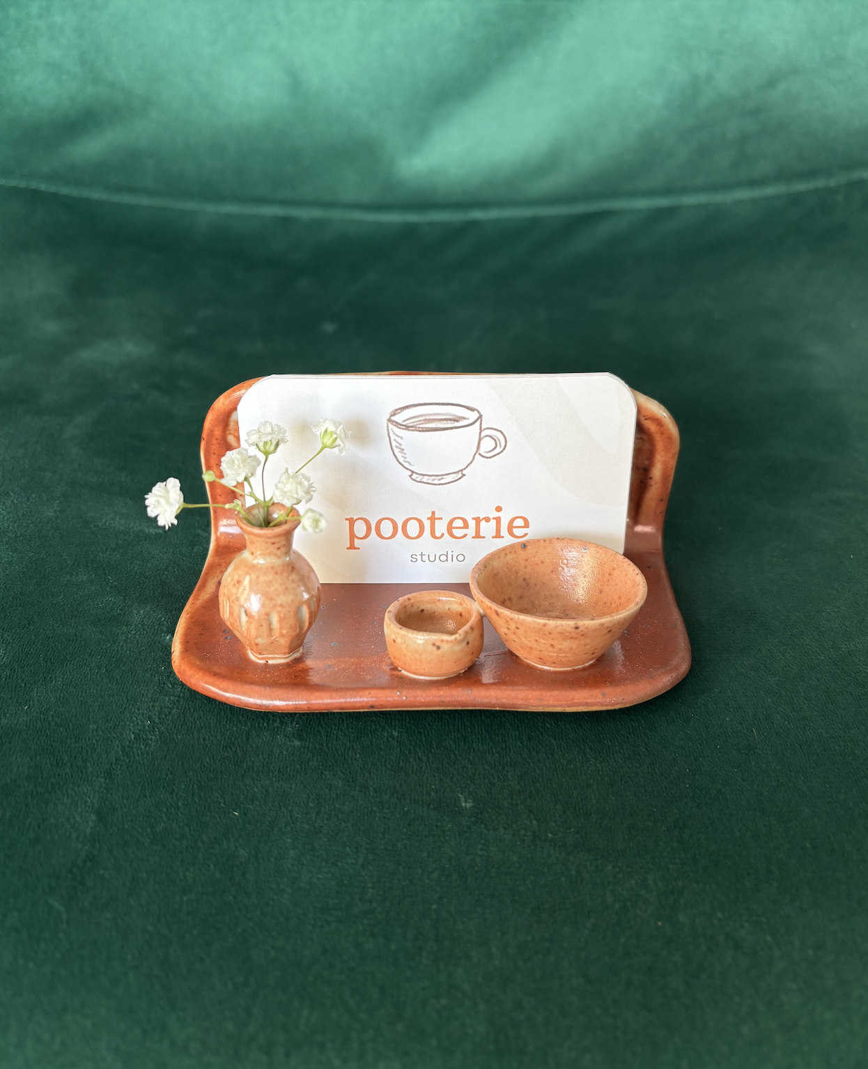 handmade-ceramic-business-card-holder-brown-stoneware-top-view.png