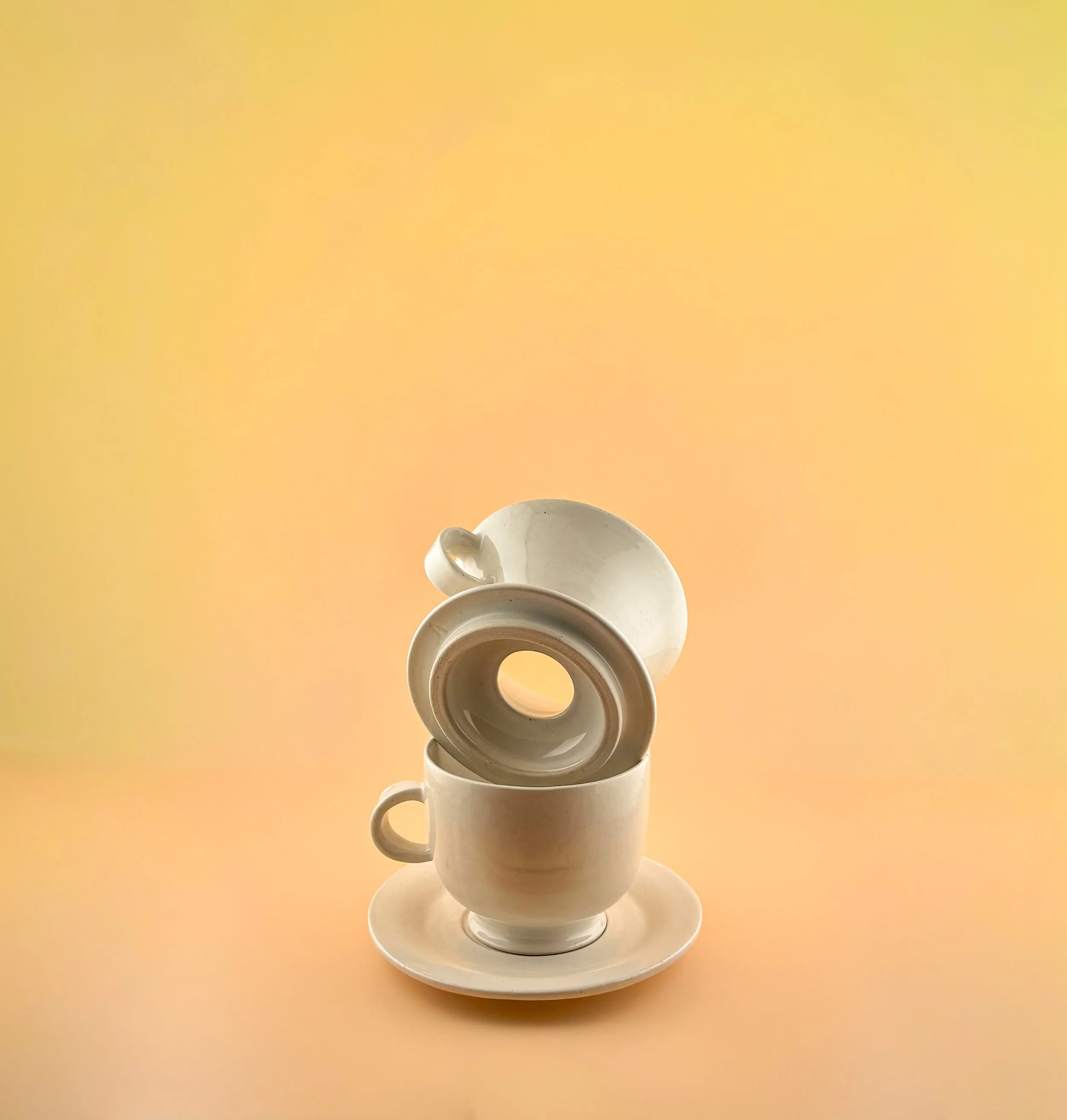 Handmade ceramic pour-over coffee dripper shown from above, highlighting drainage opening and craftsmanship.