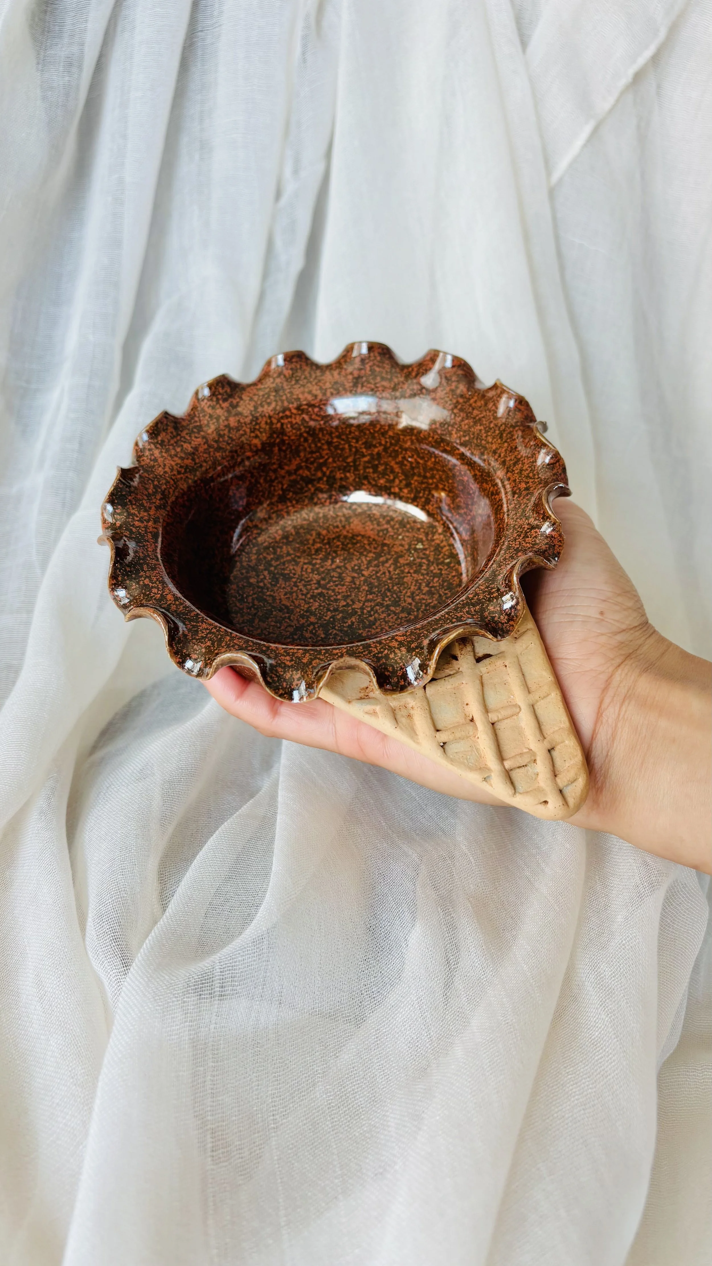Waffle Cone Ice Cream Bowl