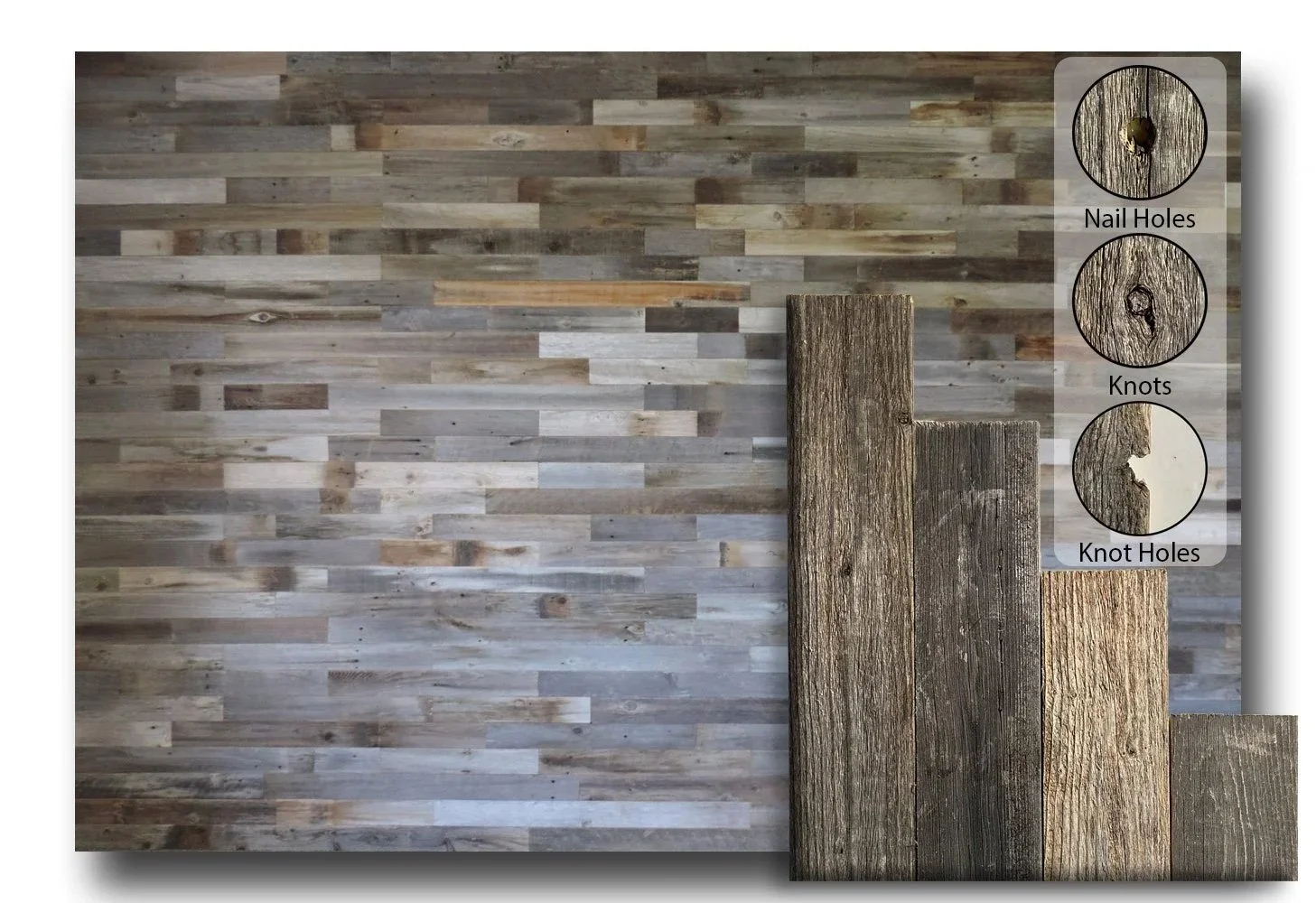 Rustic Farmhouse Barnwood Wall Planks