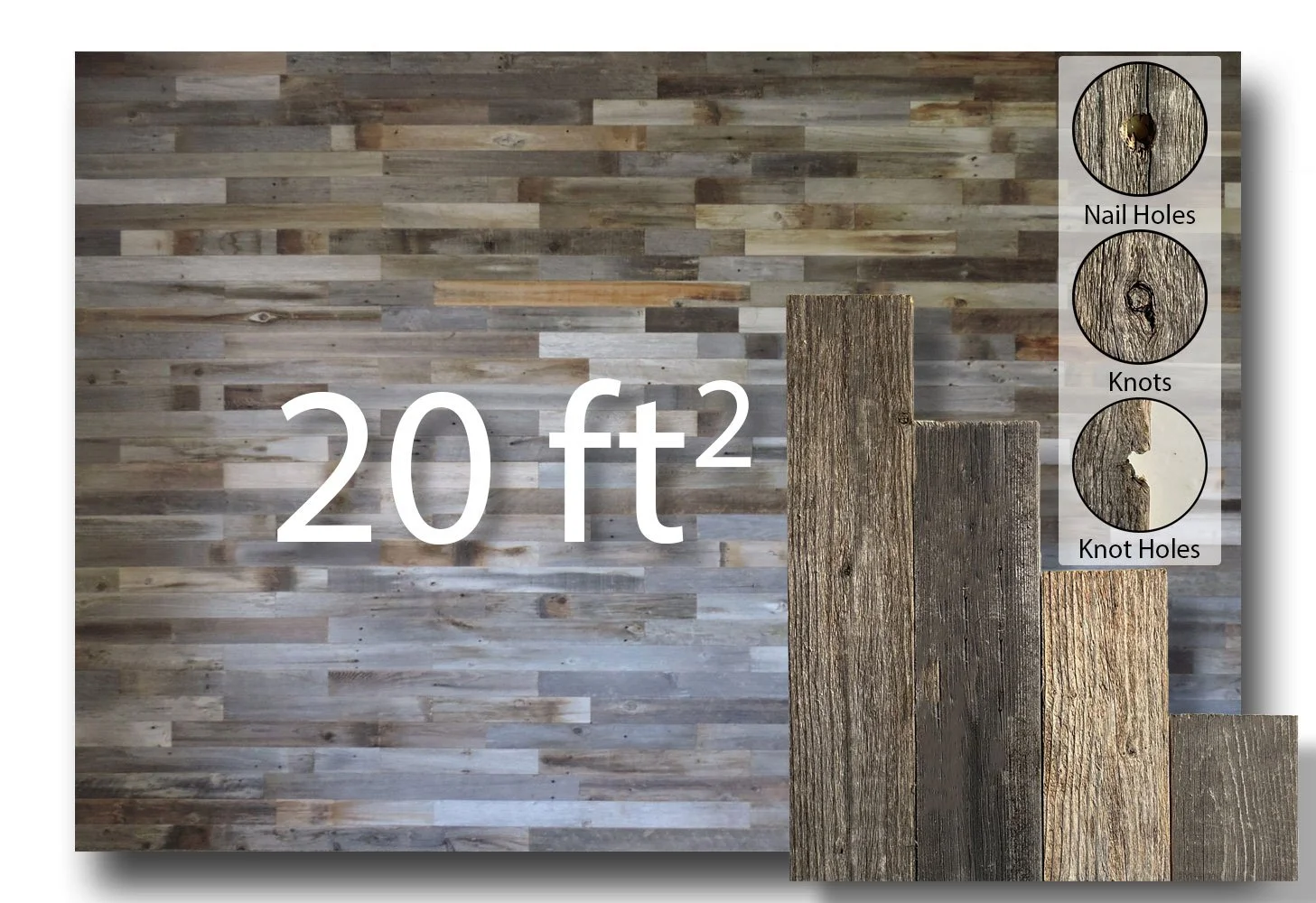 Rustic Farmhouse Barnwood Wall Planks