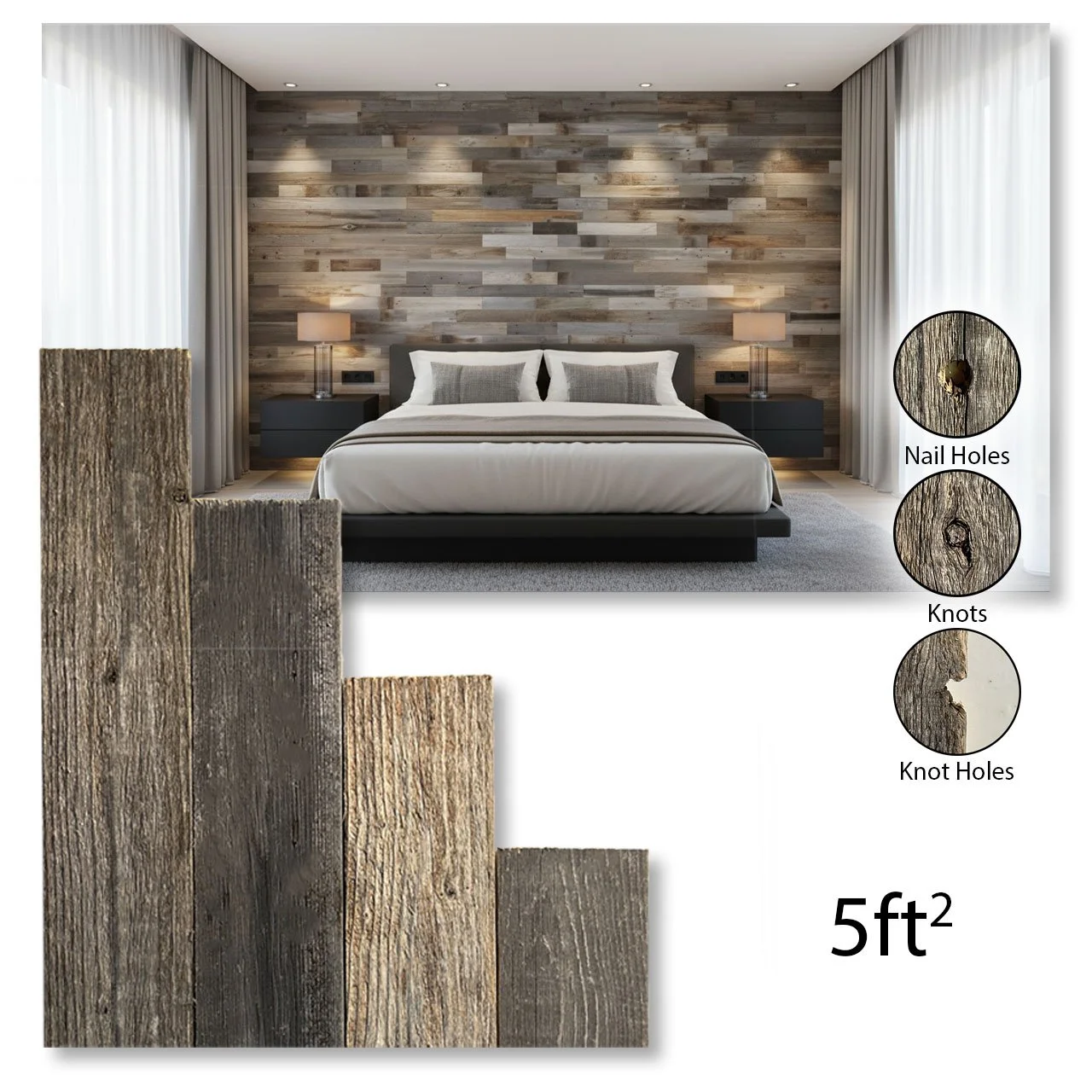 Rustic Farmhouse Barnwood Wall Planks