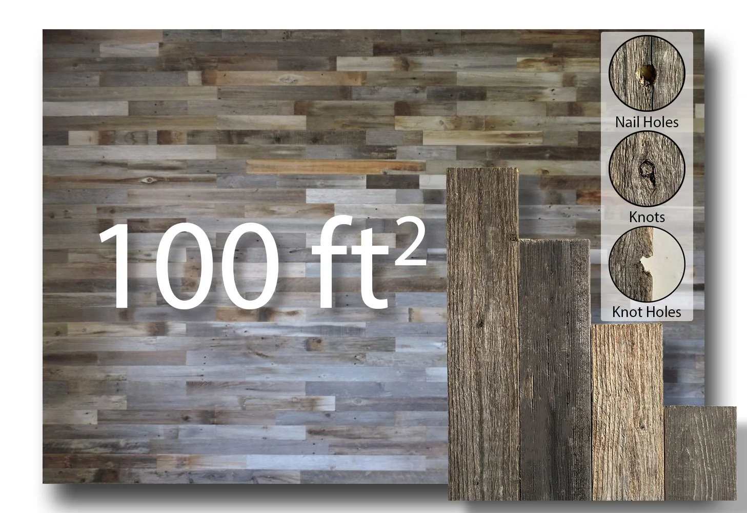 Rustic Farmhouse Barnwood Wall Planks