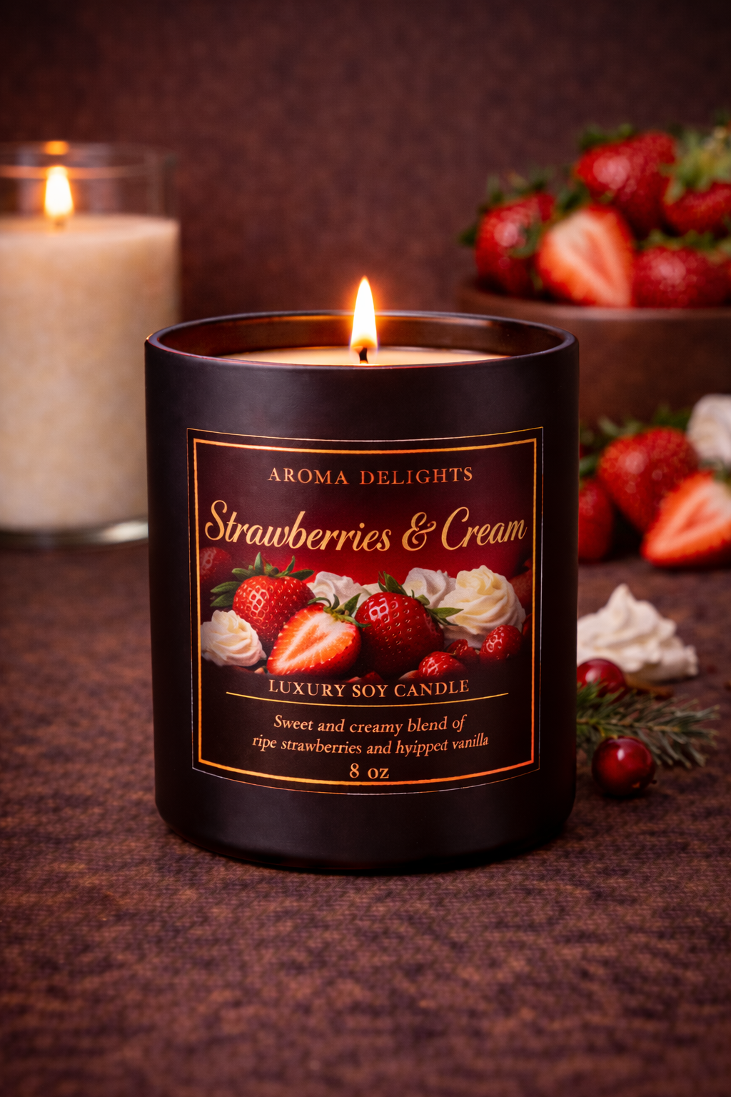 Strawberries & Cream Soy Candle