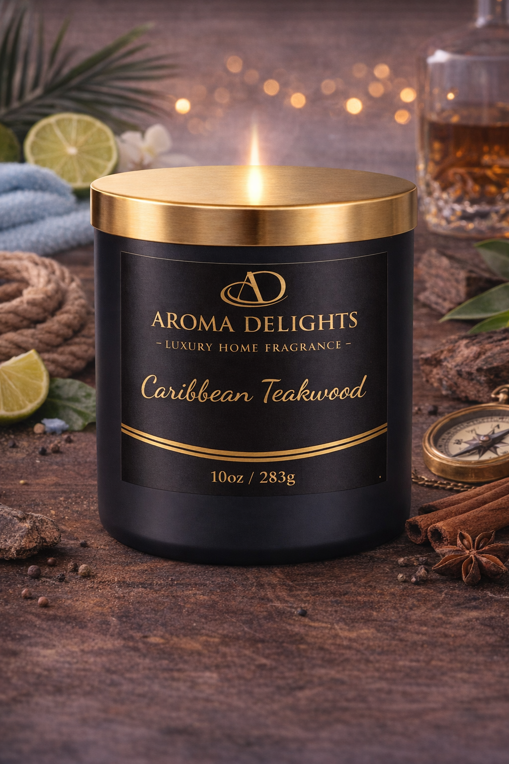 Caribbean Teakwood Soy Wax Candle