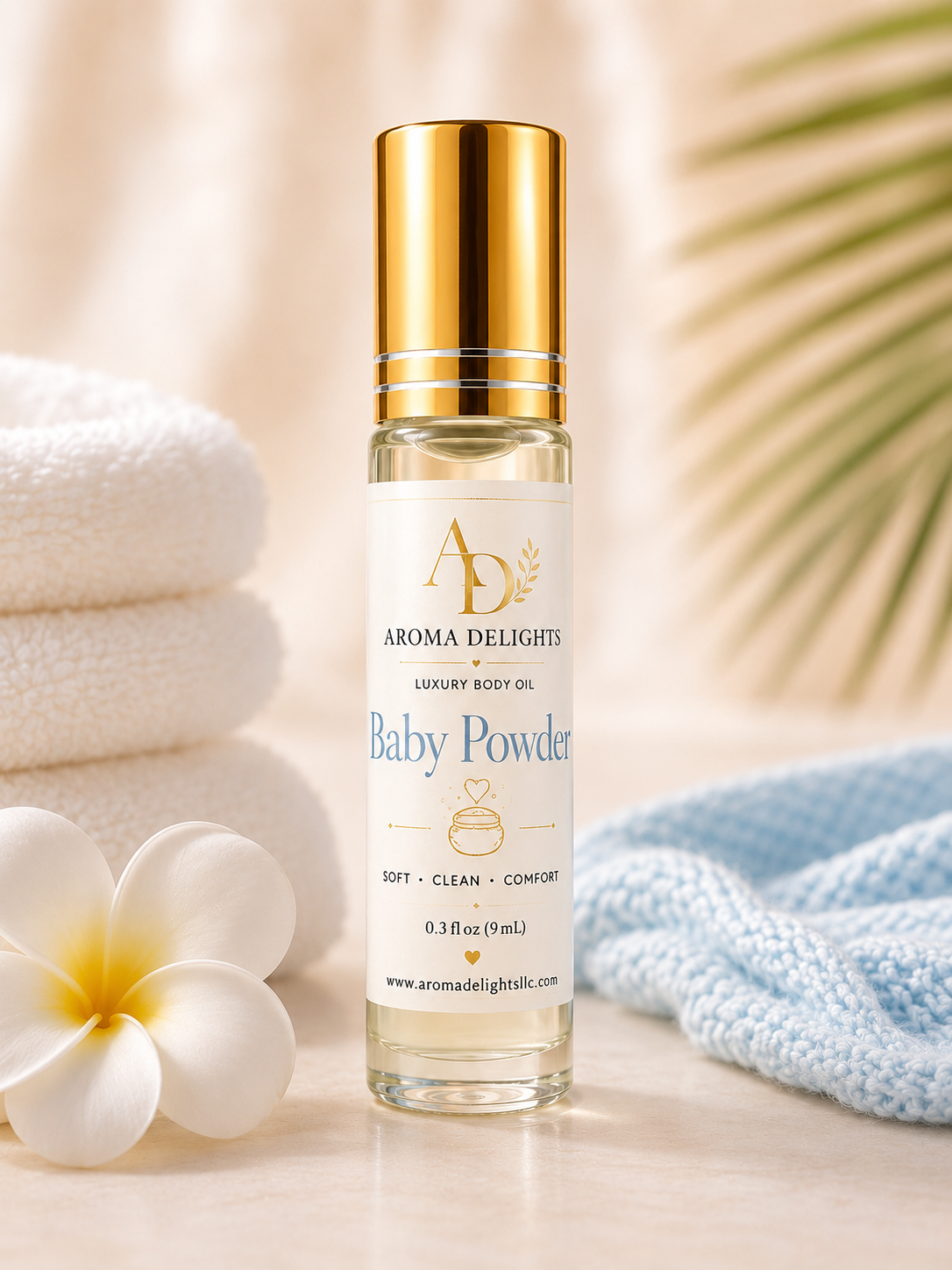 Baby Powder Luxury Roll-On Body Oil