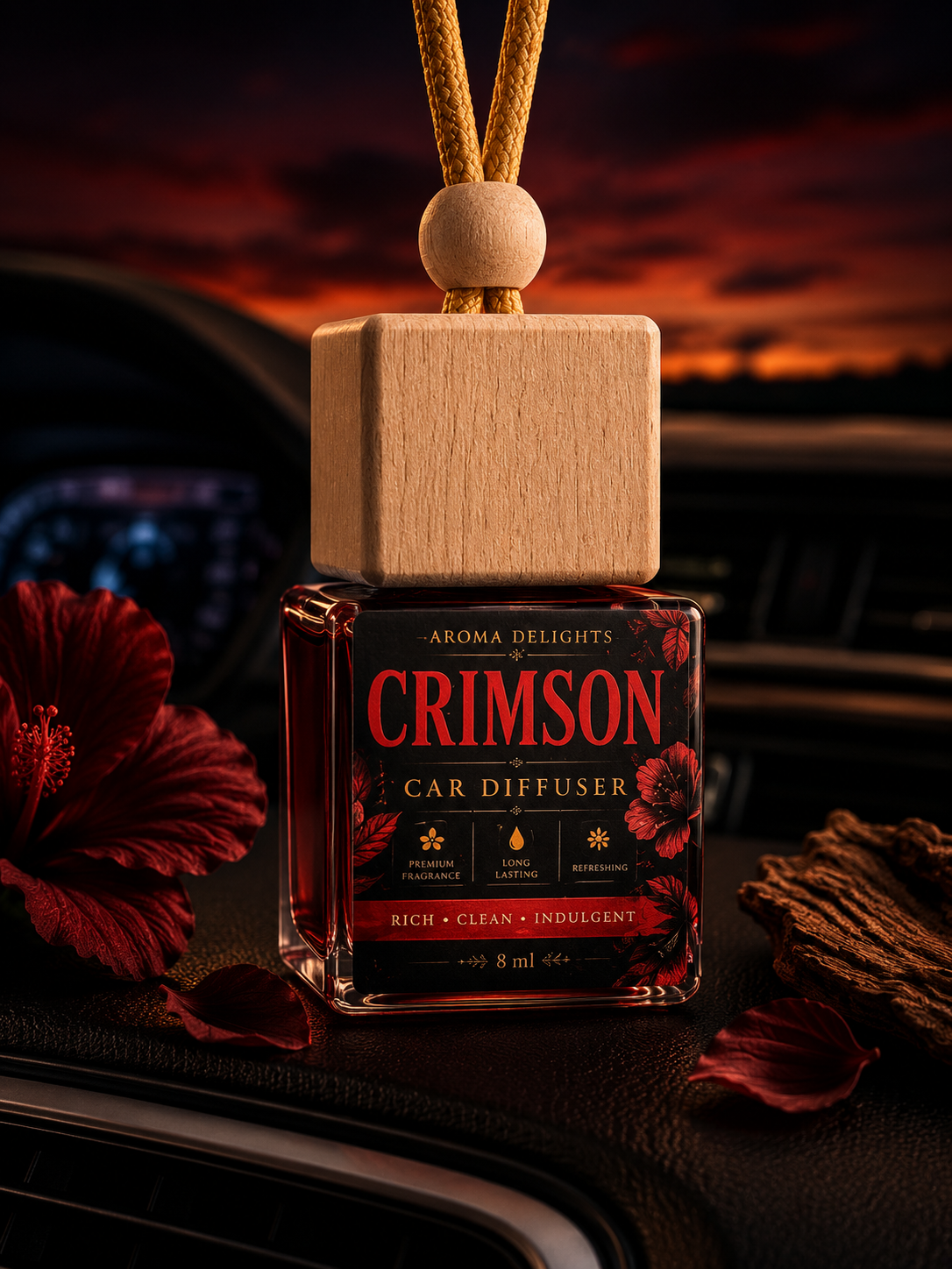 Crimson Car Diffuser