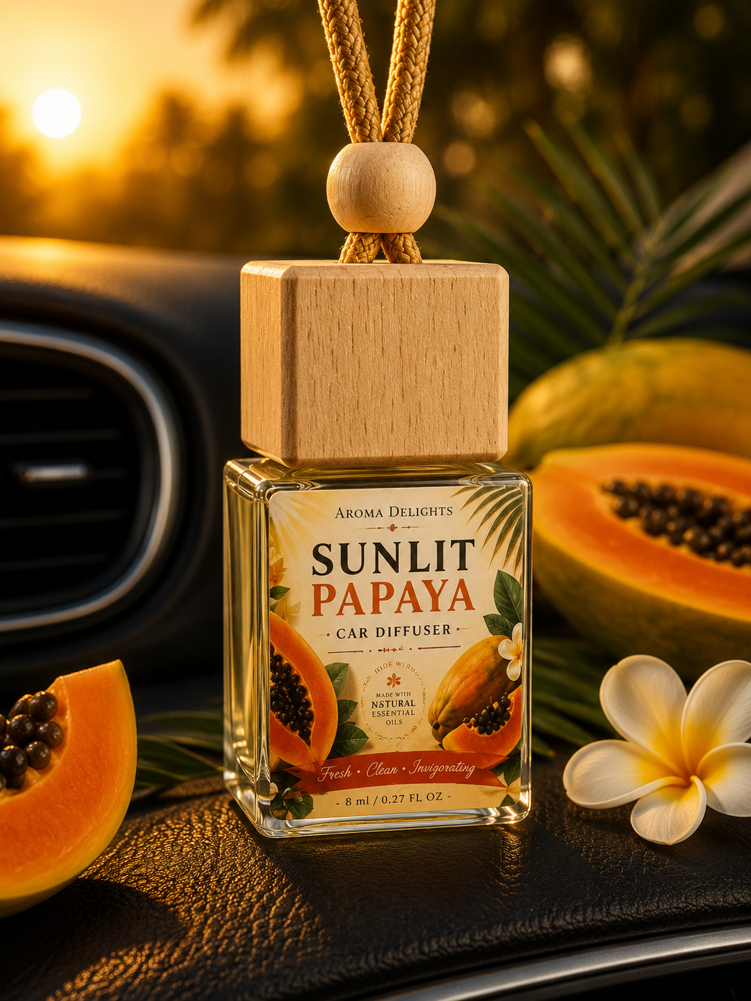 Sunlit Papaya Car Diffuser