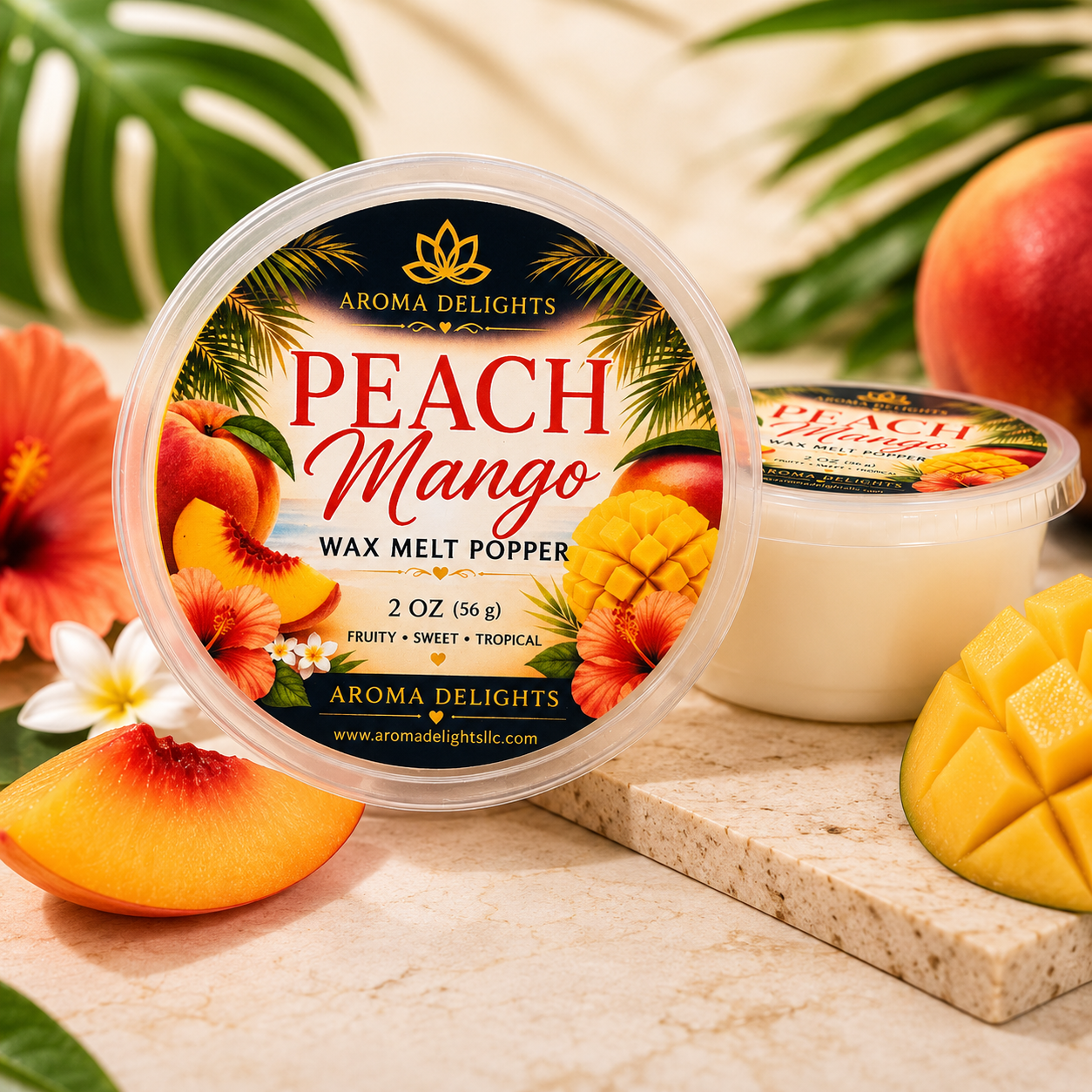Peach Mango Wax Melt Popper
