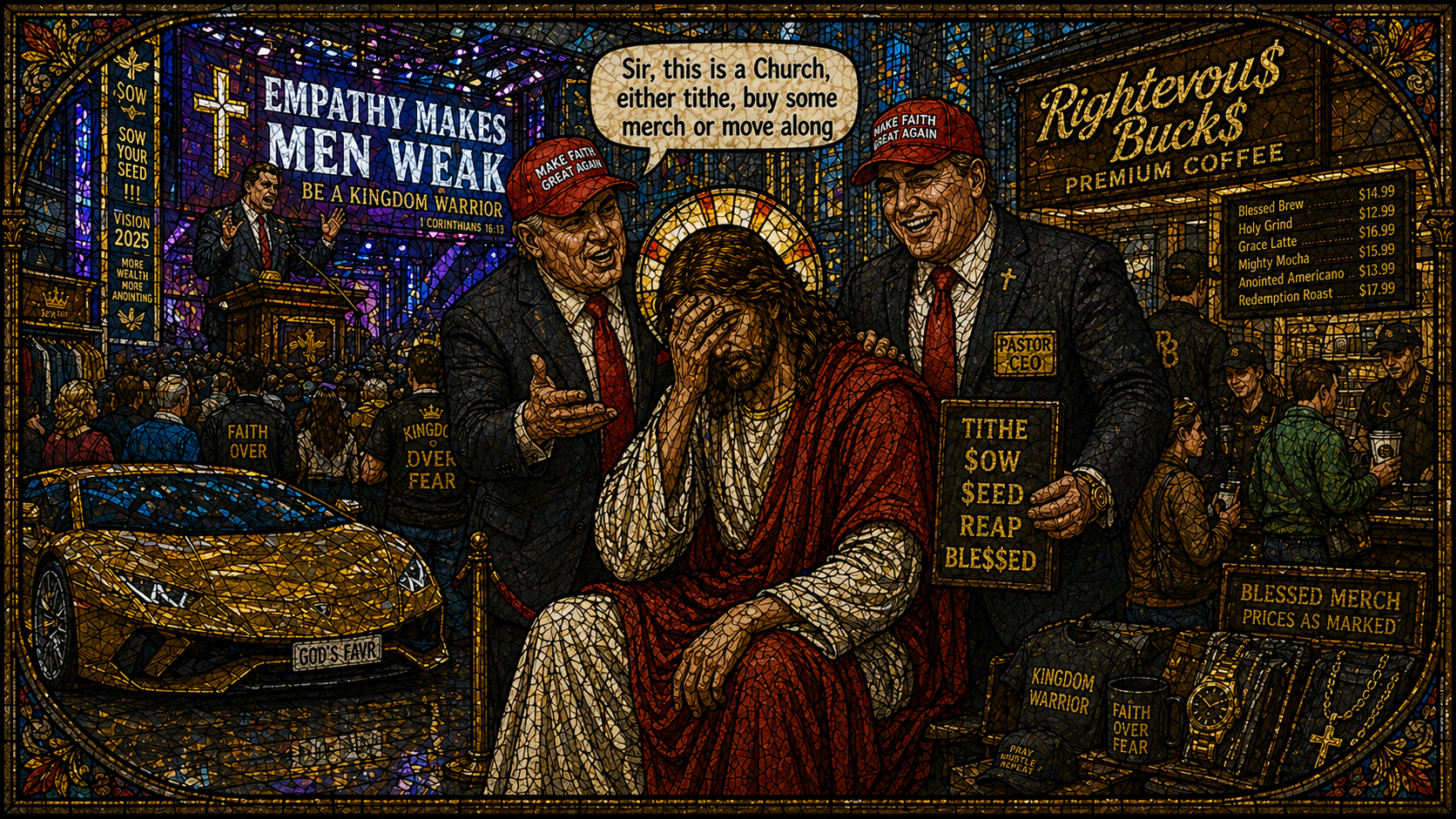 “Blessed Are the Well-Funded.” The Gospel According to Power.