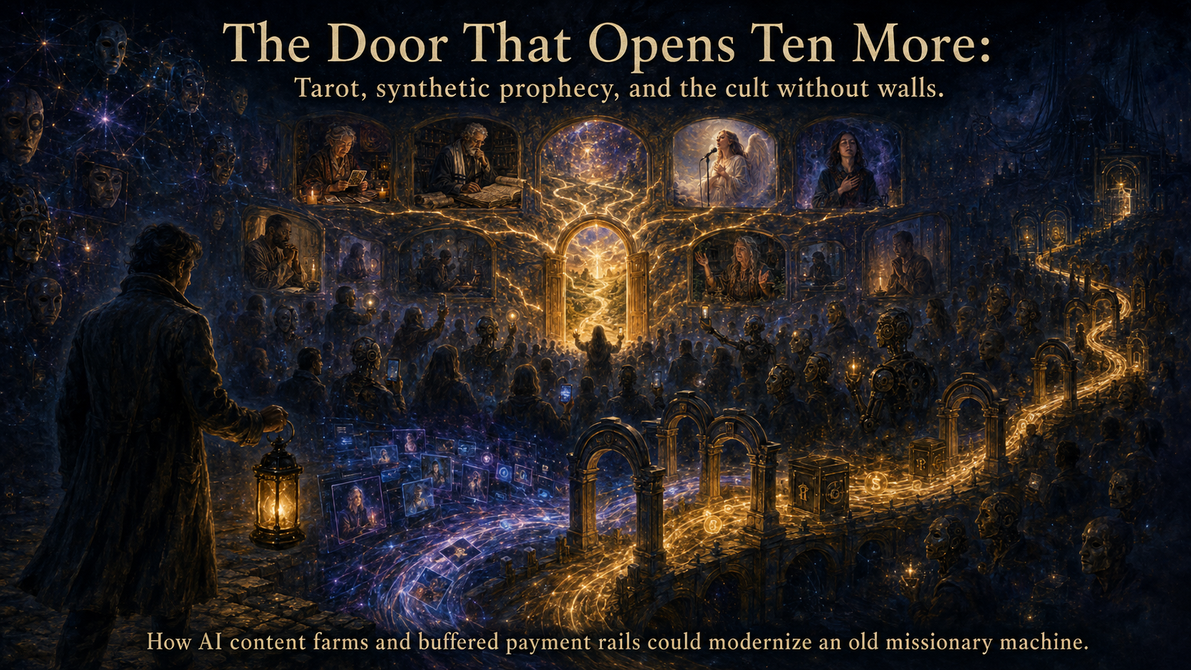 The Door That Opens Ten More: Tarot, synthetic prophecy, and the cult without walls