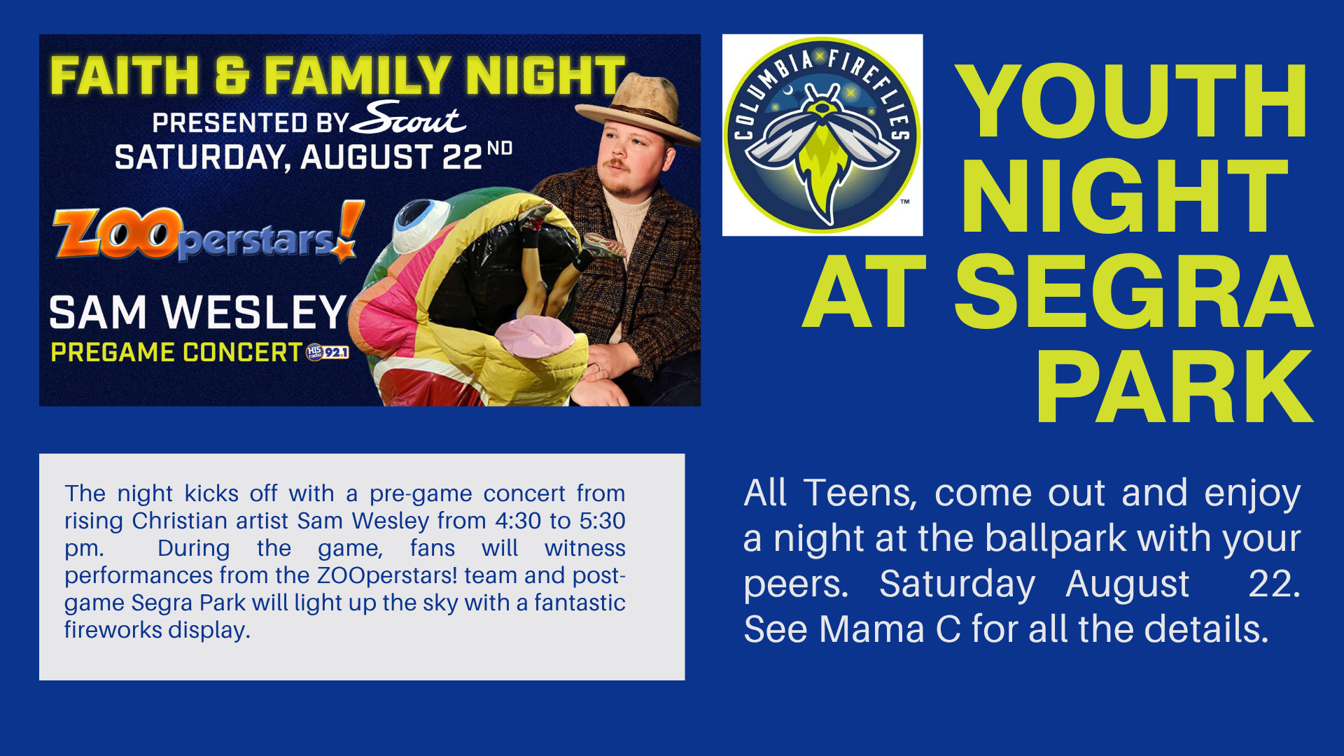 Youth Night at Segra Park
