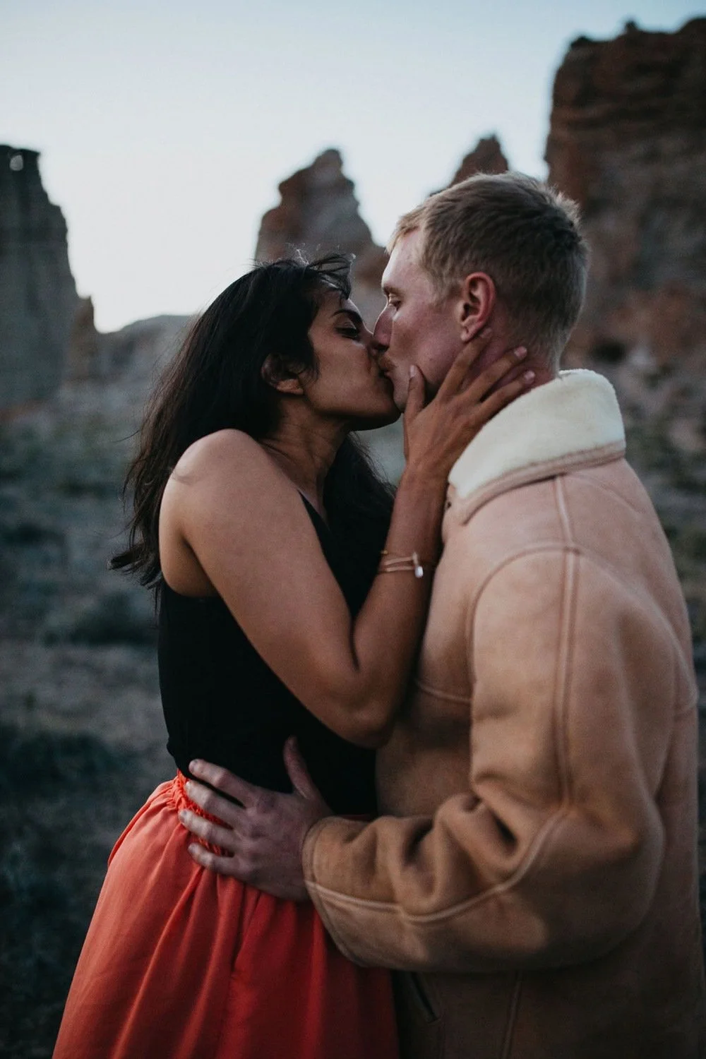 New Mexico Photographer shooting Engagements in Abiquiu, NM at Plaza Blanca 1.jpg.jpg