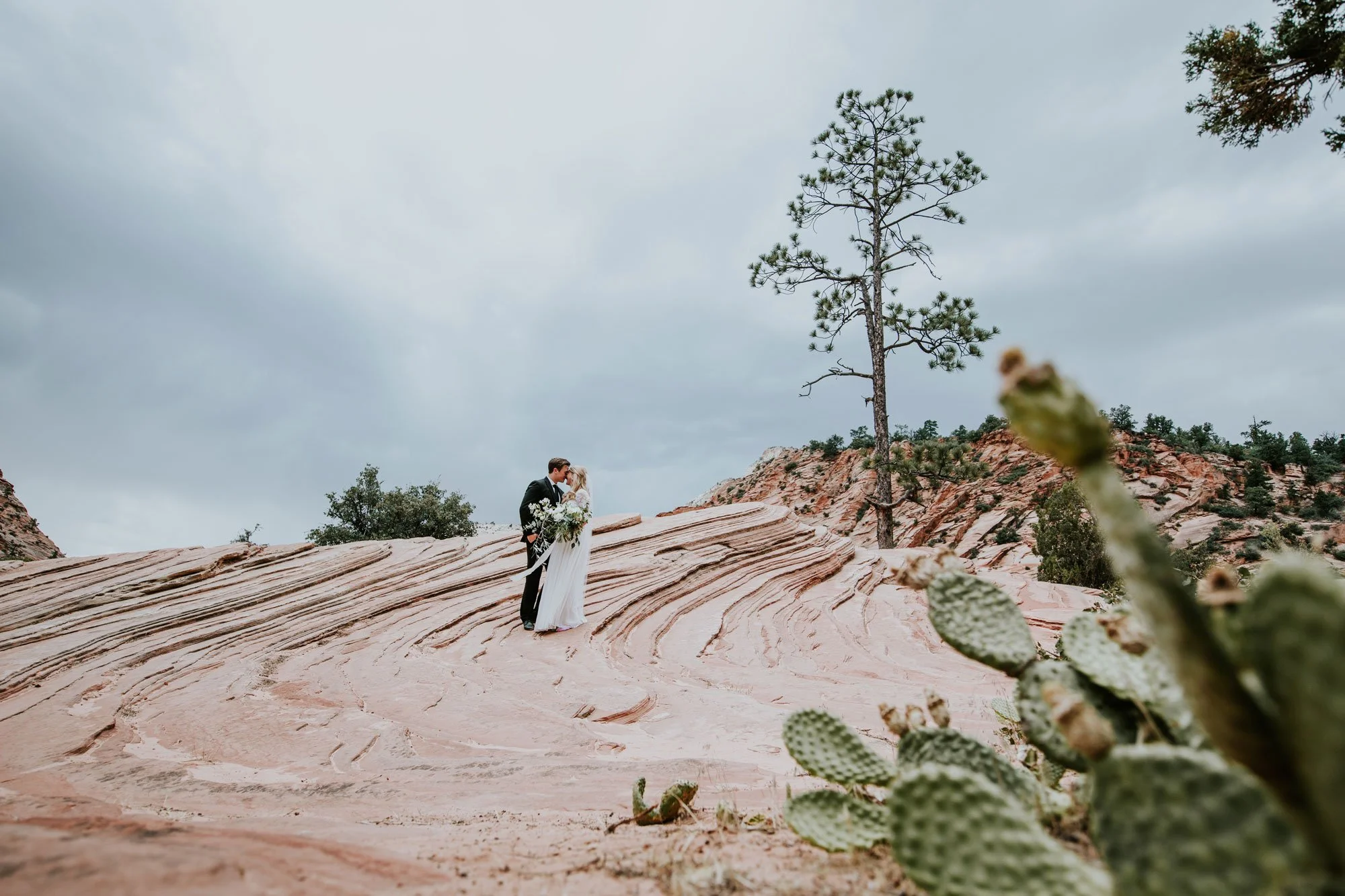 Zion Canyon Utah Photographers First Look &amp; Formal Session with Bliss &amp; KB