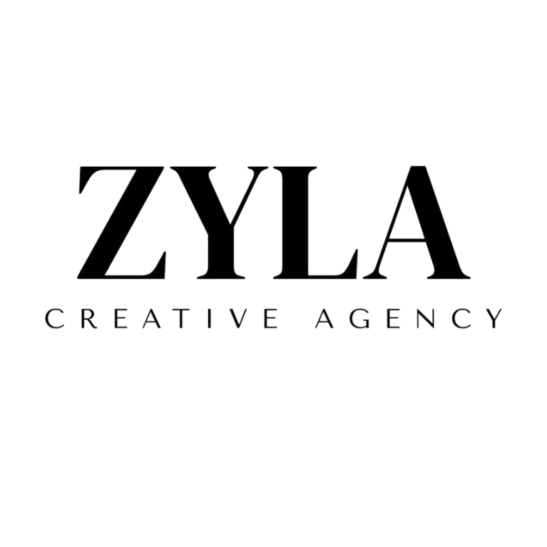 The logo for Zyla Creative Agency with bold black text on a transparent background.