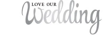 Text that reads 'LOVE OUR Wedding' in elegant script.
