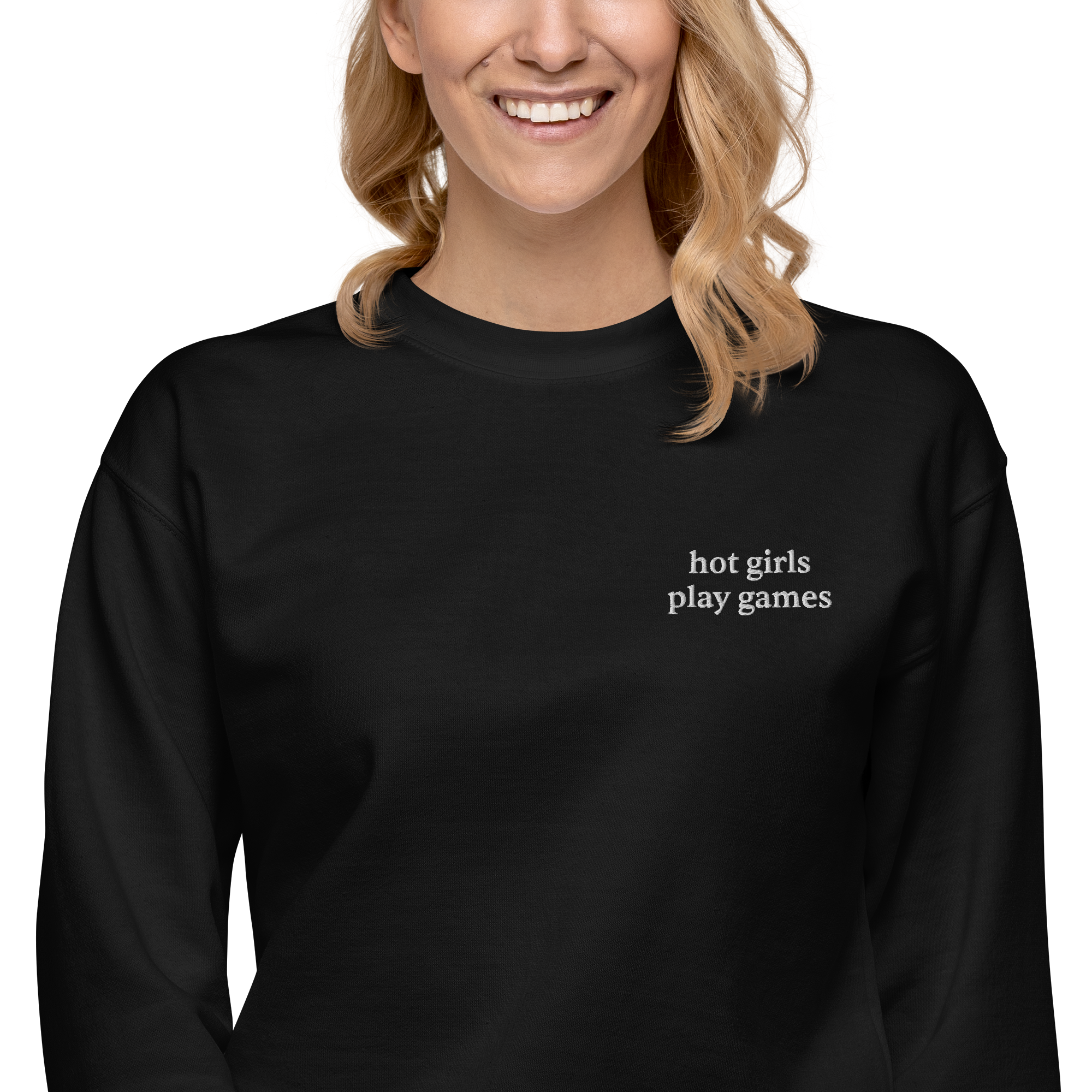 Hot Girls Play Games Crewneck