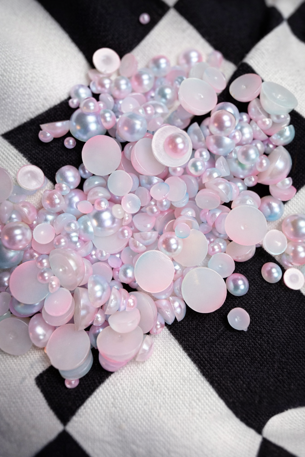 Frosted Sugar Flat Back Pearls