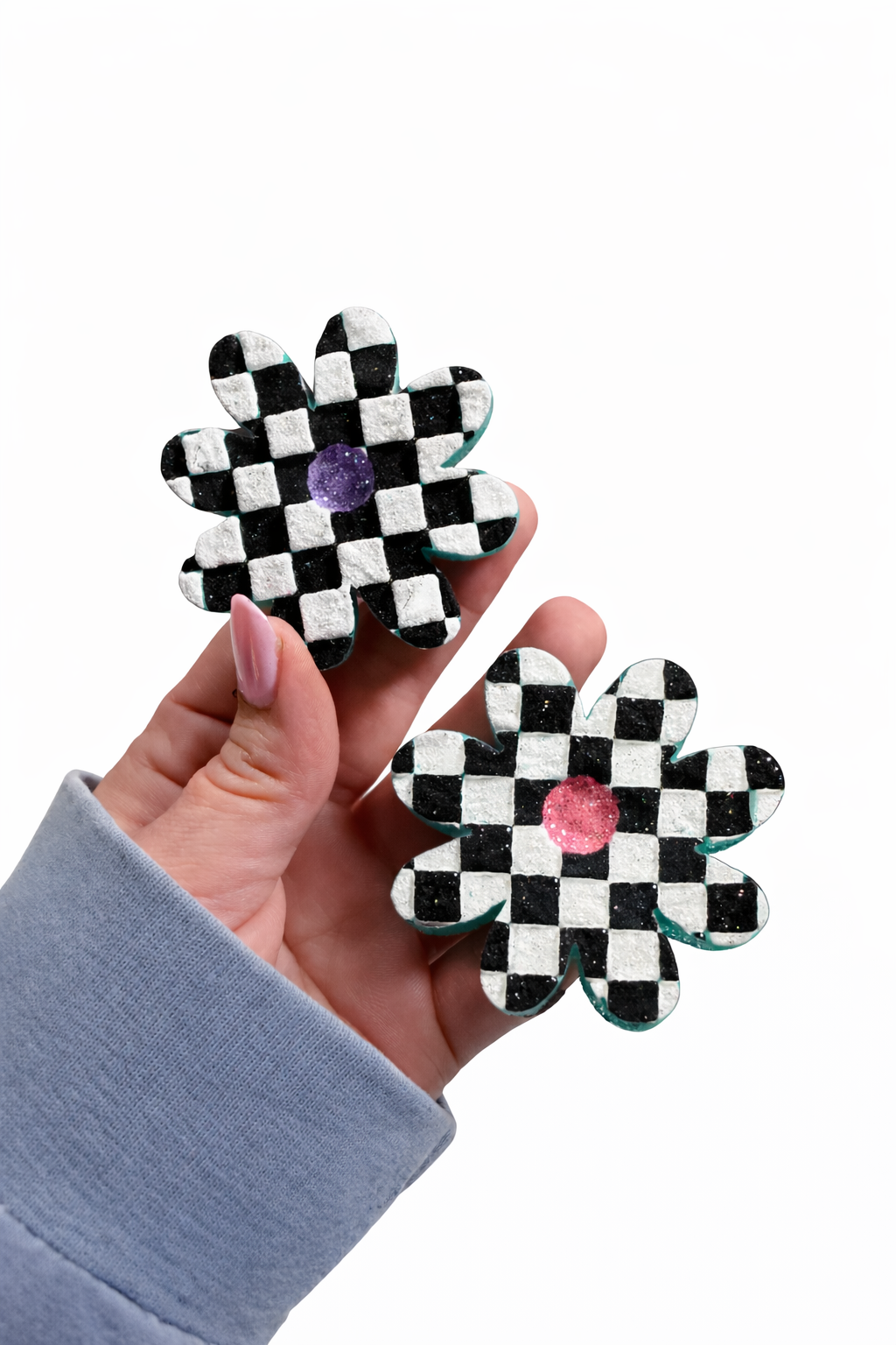 Checkered Daisy Vent Clip Freshies