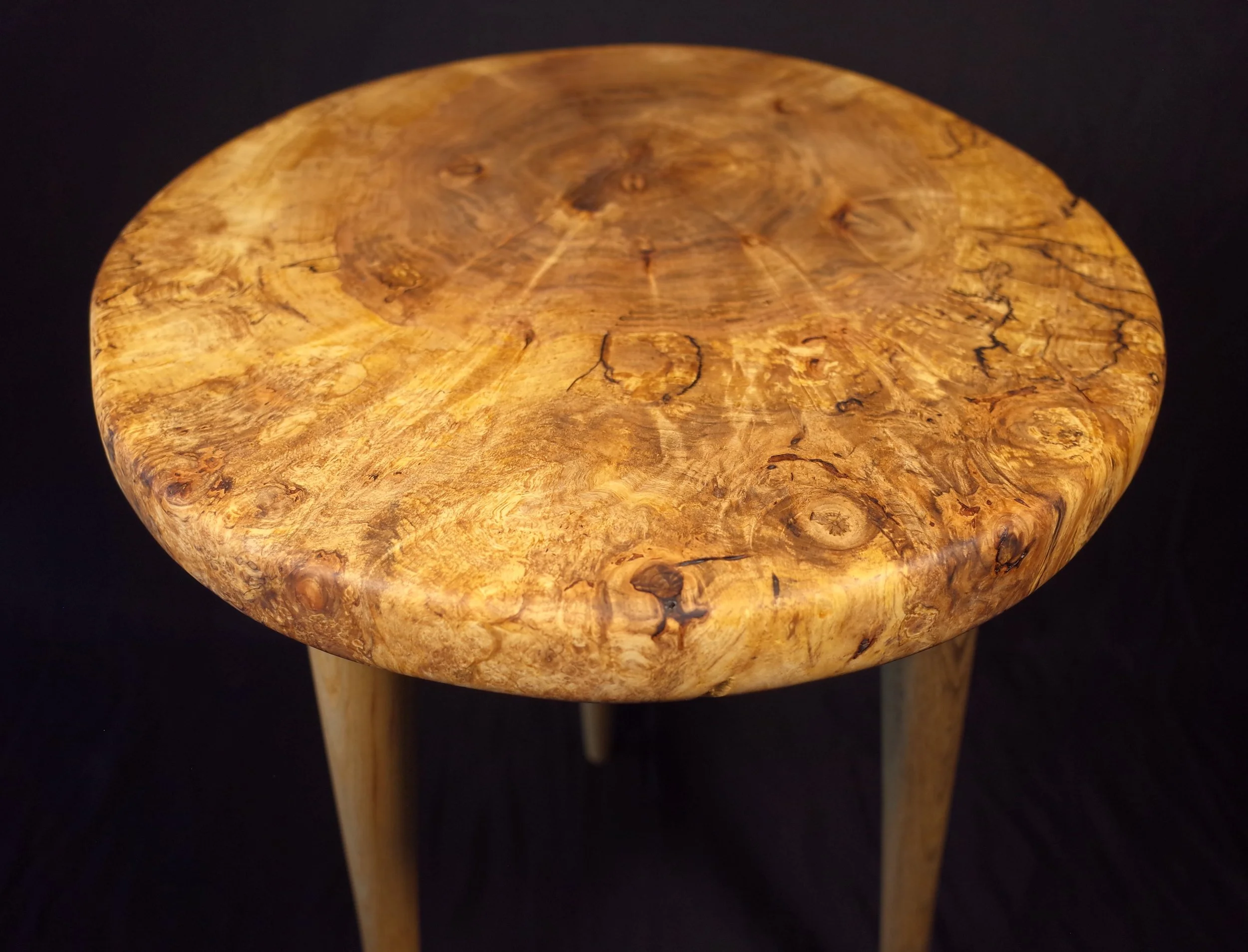 Round table - burled spalted maple