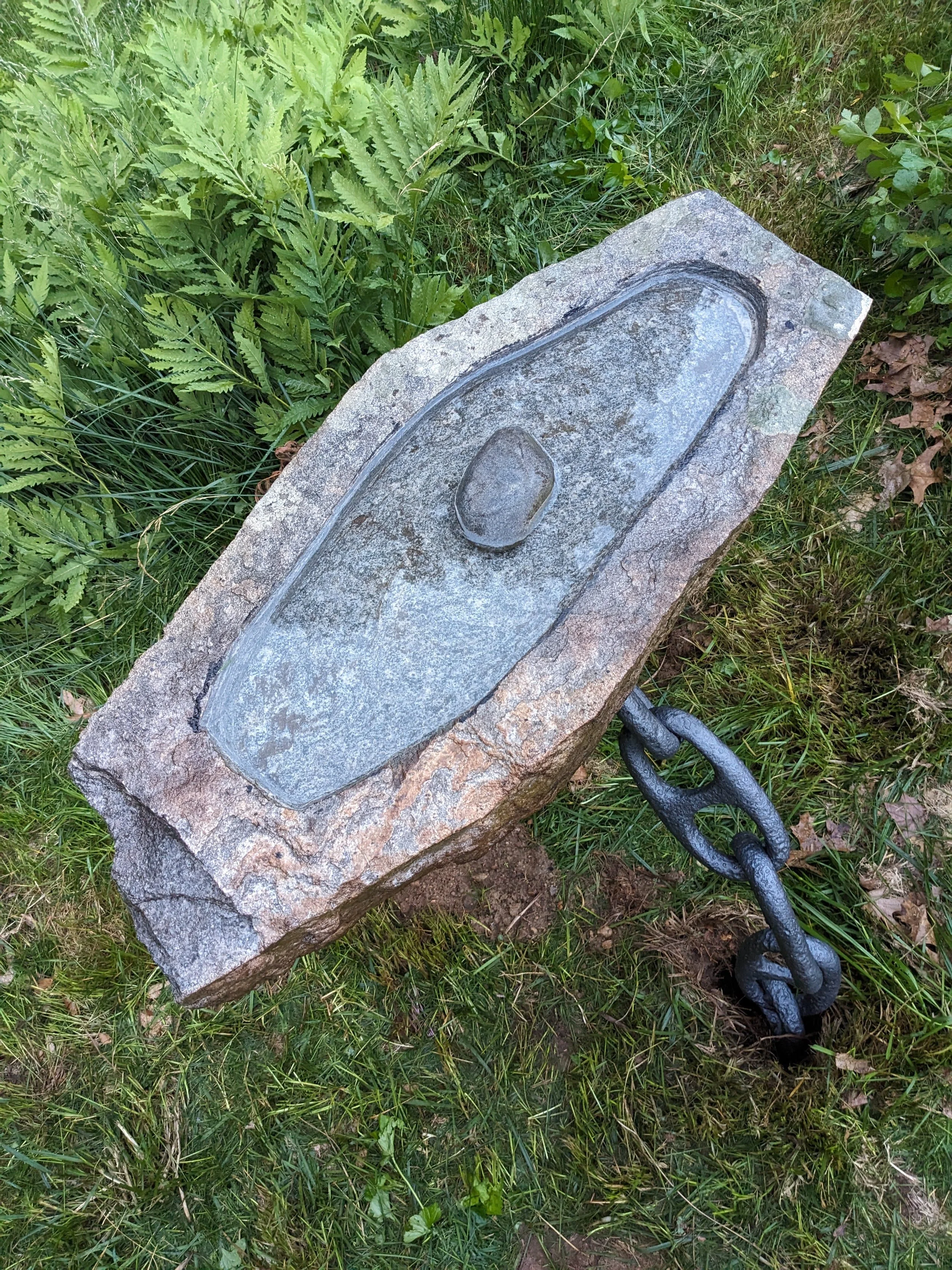 Granite bird bath top