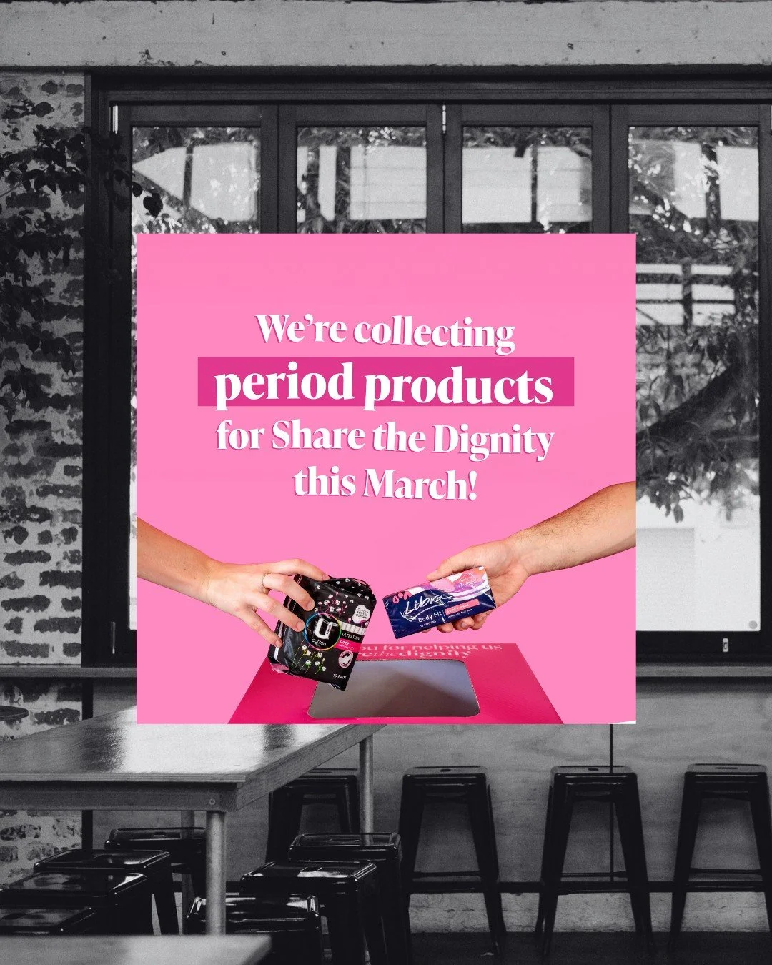 Periods aren't a choice.
Drop by for a drink or book a meal and help wxmen in need.

All March, you can help end period poverty at Otherside of Nowhere to help ensure women, girls and those who menstruate have dignity, care and choice when they need 