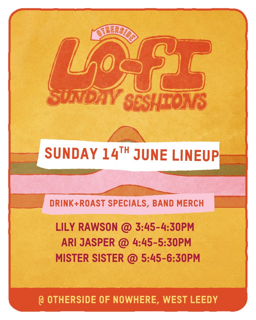 This Sunday we are back again!!! Escape the cold winter with this insane lineup!! Tuck in to a Sunday roast and $10 pint of Lo-Fi with these gorgeous acts playing live and free