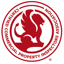 Logo of the Certified Commercial Property Inspectors association featuring a red lion inside a circular seal with the organization's name surrounding it.