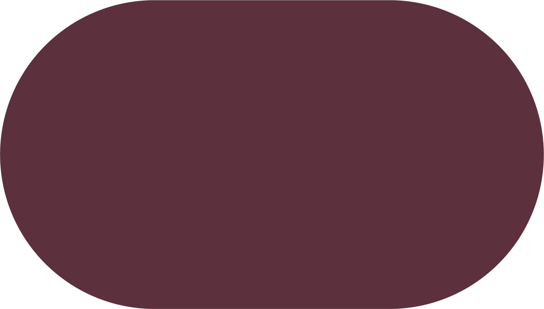 A very large, dark magenta-colored oval shape resembling a large petal or leaf.