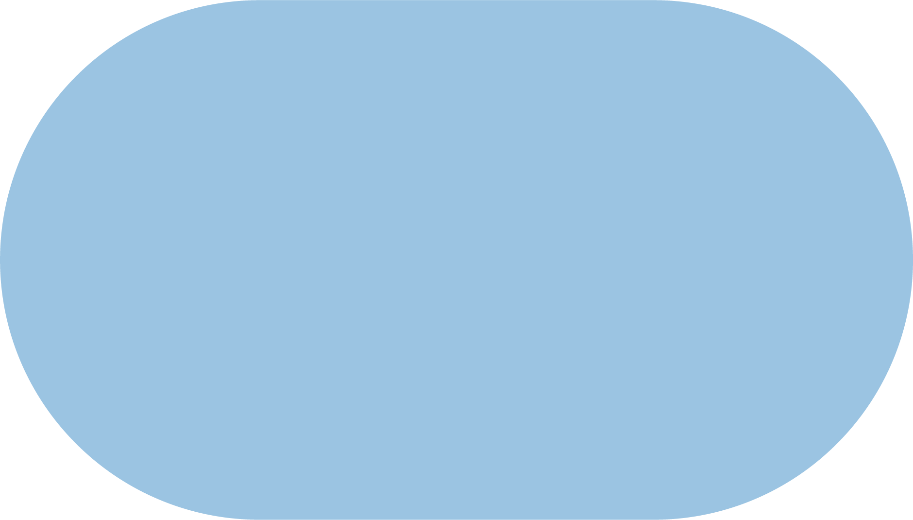 A large, light blue oval shape on a black background.