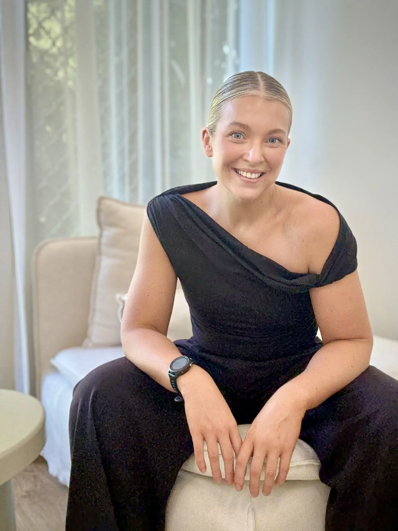 Portrait of makeup artist at work