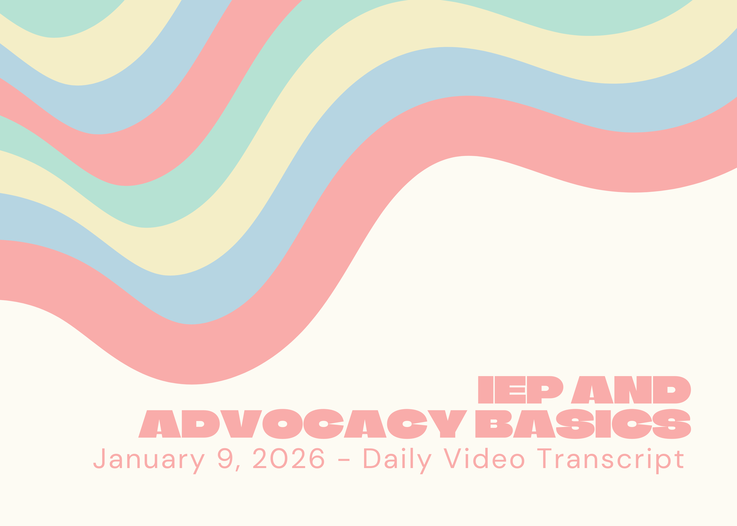 IEP and Advocacy Basics